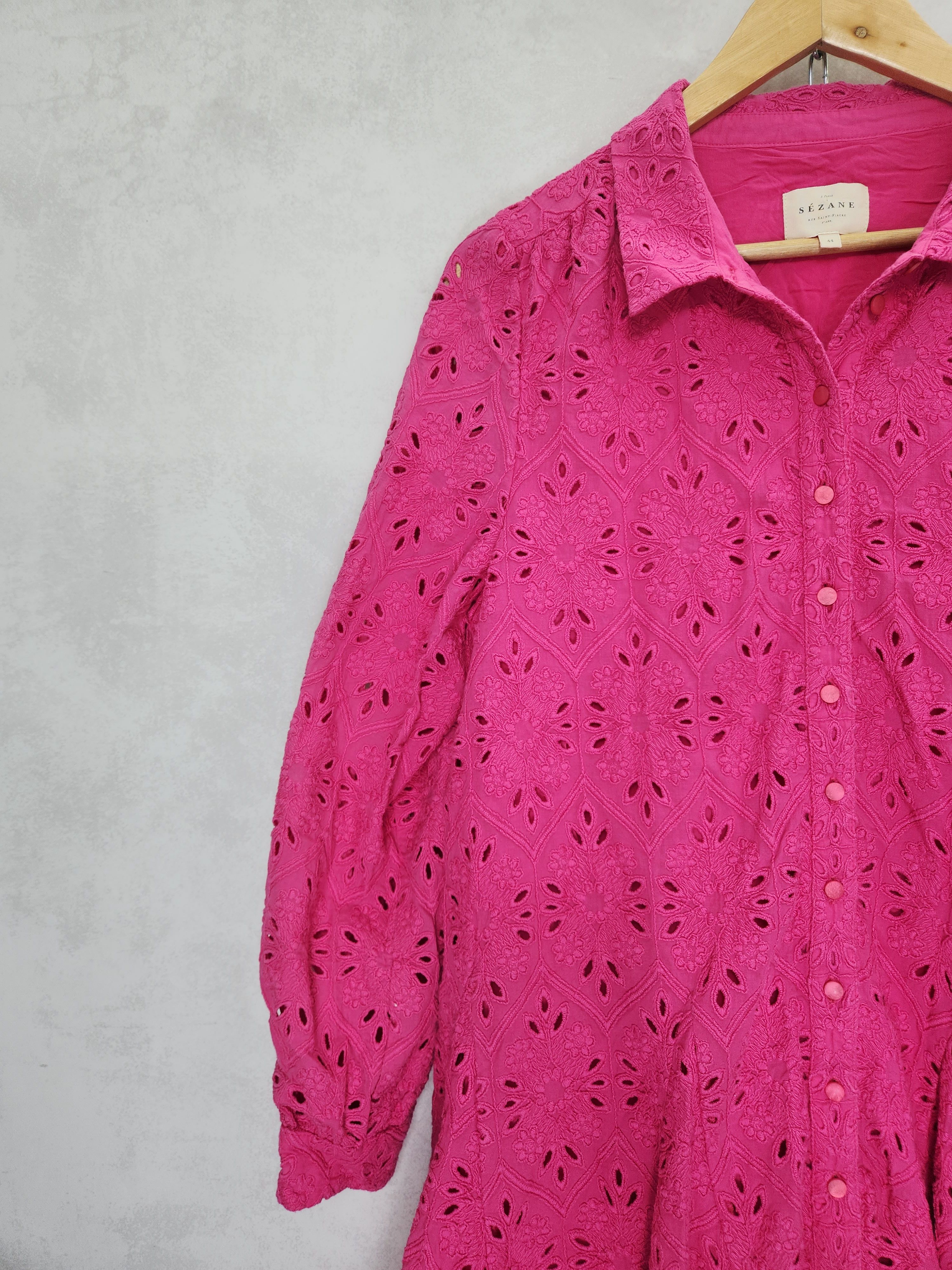 Sezane SS22 Sezane sol cotton dress pink button ups size 44 Size M / US 6-8 / IT 42-44 - 4 Thumbnail