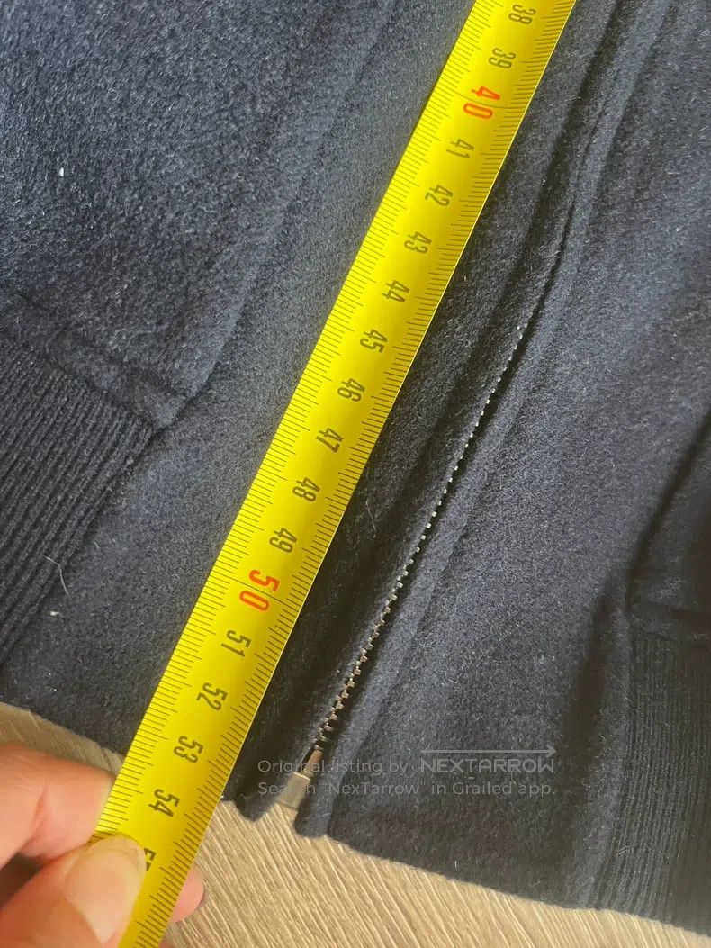 Hermes Hermes Deep blue cashmere coat with pig nose design Size XS / US 0-2 / IT 36-38 - 7 Thumbnail