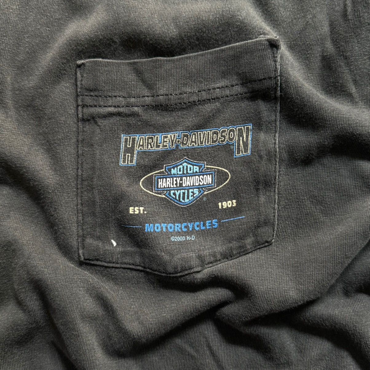 Harley Davidson vintage 2000s harley-davidson pocket long sleeve t-shirt Size US L / EU 52-54 / 3 - 3 Thumbnail