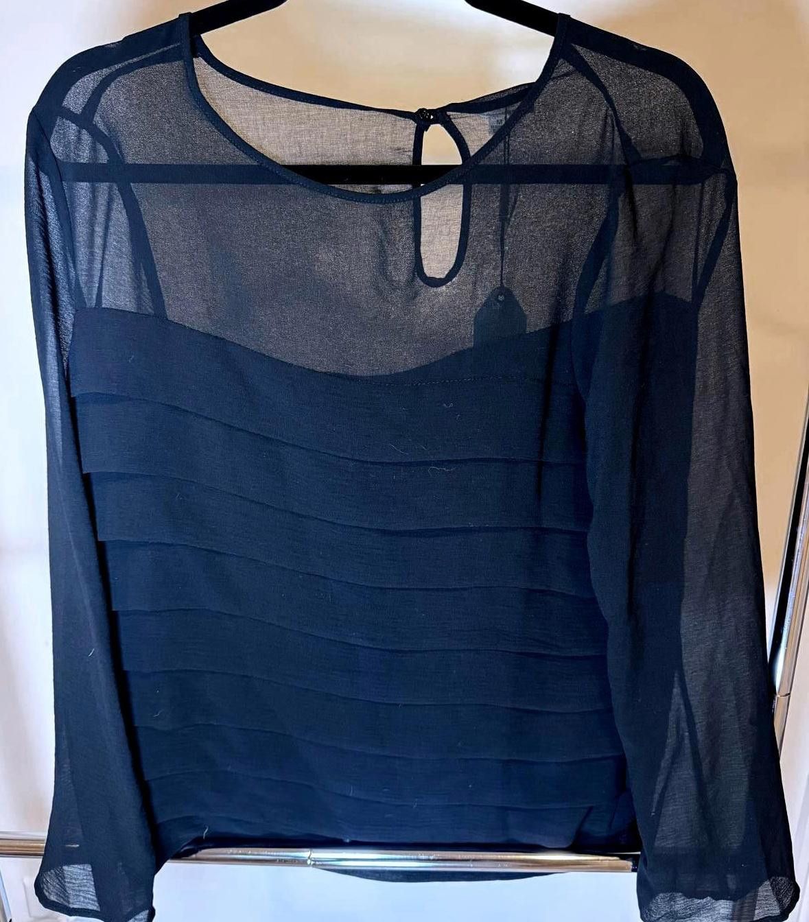 Designer Elegant Sheer Layered Blouse by Maxstudios- Size M Size M / US 6-8 / IT 42-44 - 1 Thumbnail