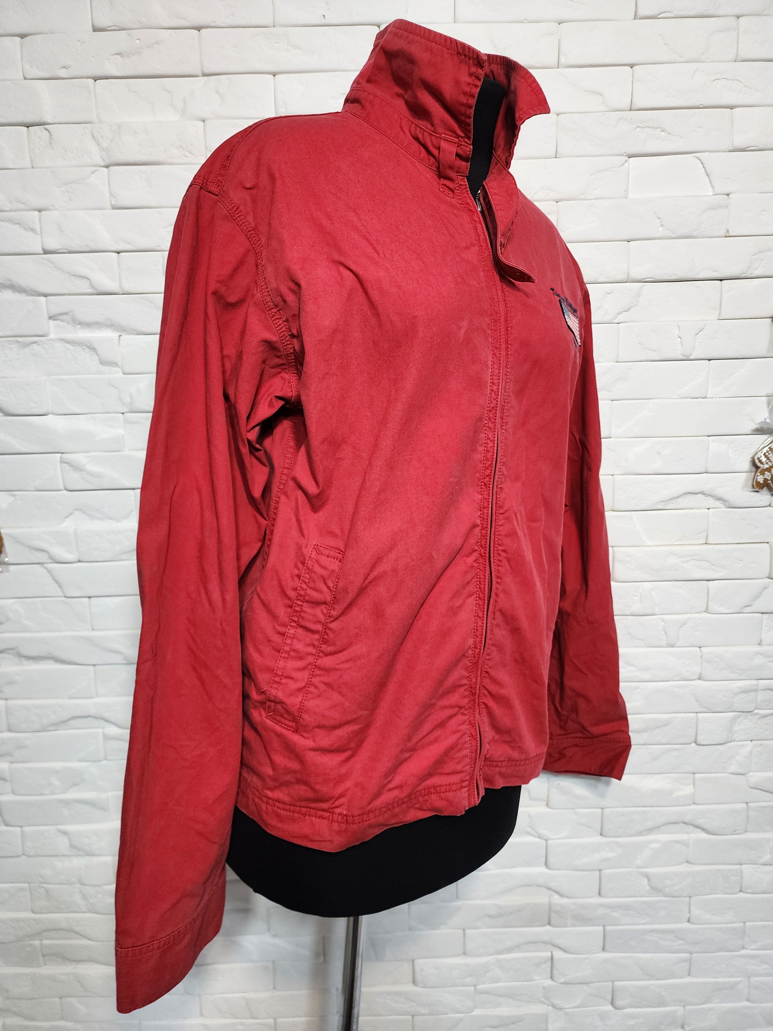 Tommy Hilfiger Red Denim Men's Jacket: Zippered Front. Size US M / EU 48-50 / 2 - 3 Thumbnail