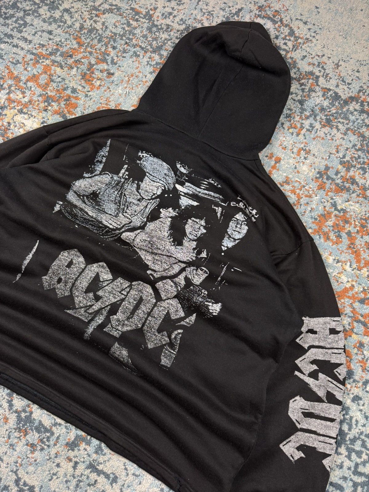 AC/DC × Band Tees × Vintage Vintage 90s AC/DC the razors edge crazy graphic hoodie boxy Size US XL / EU 56 / 4 - 6 Thumbnail