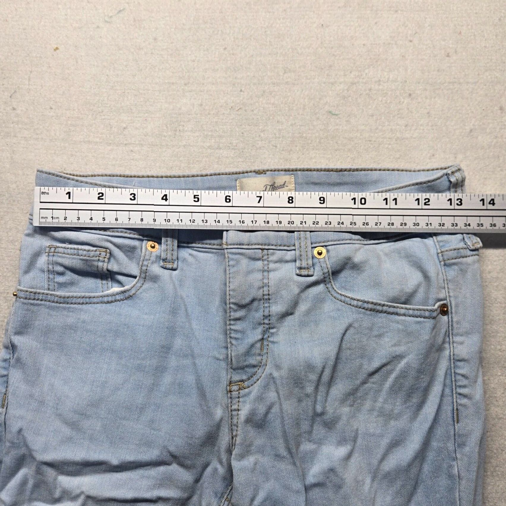 Vintage VINTAGE Universal Thread Women's Skinny Jeans Mid Rise Light Blue Denim Pants Size 2/26 26in Inseam Size 26" / US 2 / IT 38 - 4 Thumbnail
