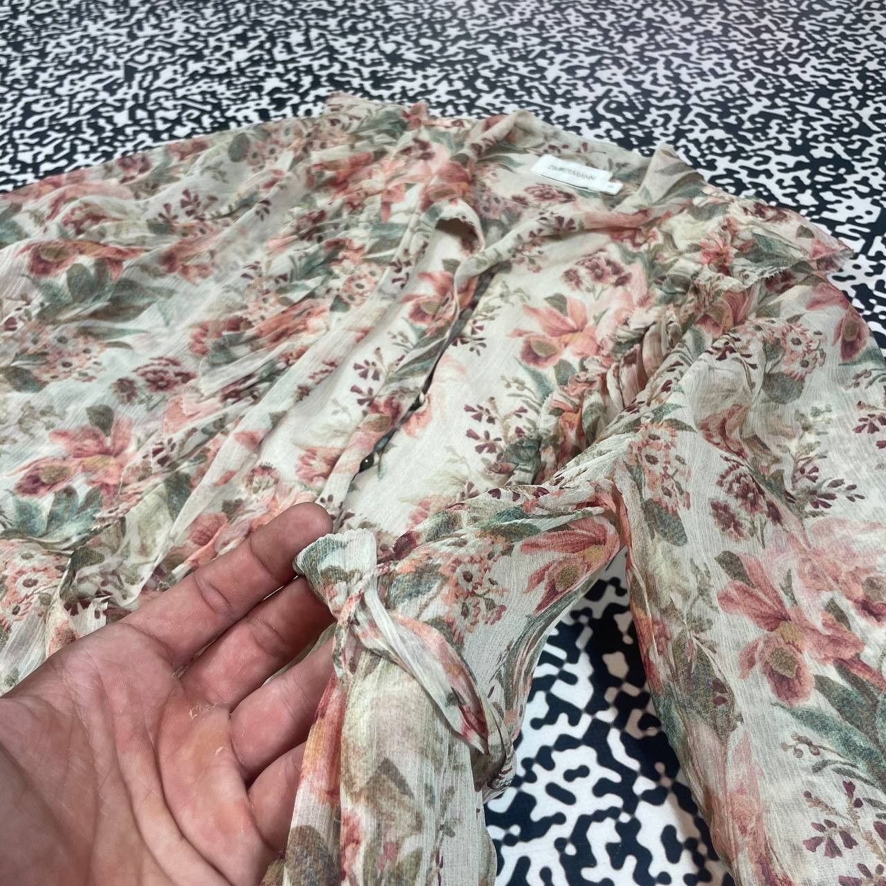 Zimmermann ZIMMERMANN Silk Frolal Maxi Dress Luxury Y2K Style Size L / US 10 / IT 46 - 13 Thumbnail