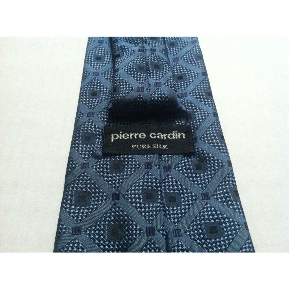 Pierre Cardin PIERRE CARDIN MENS BLUE 100%SILK TIE WIDTH: 3 3/4" Size ONE SIZE - 2 Thumbnail