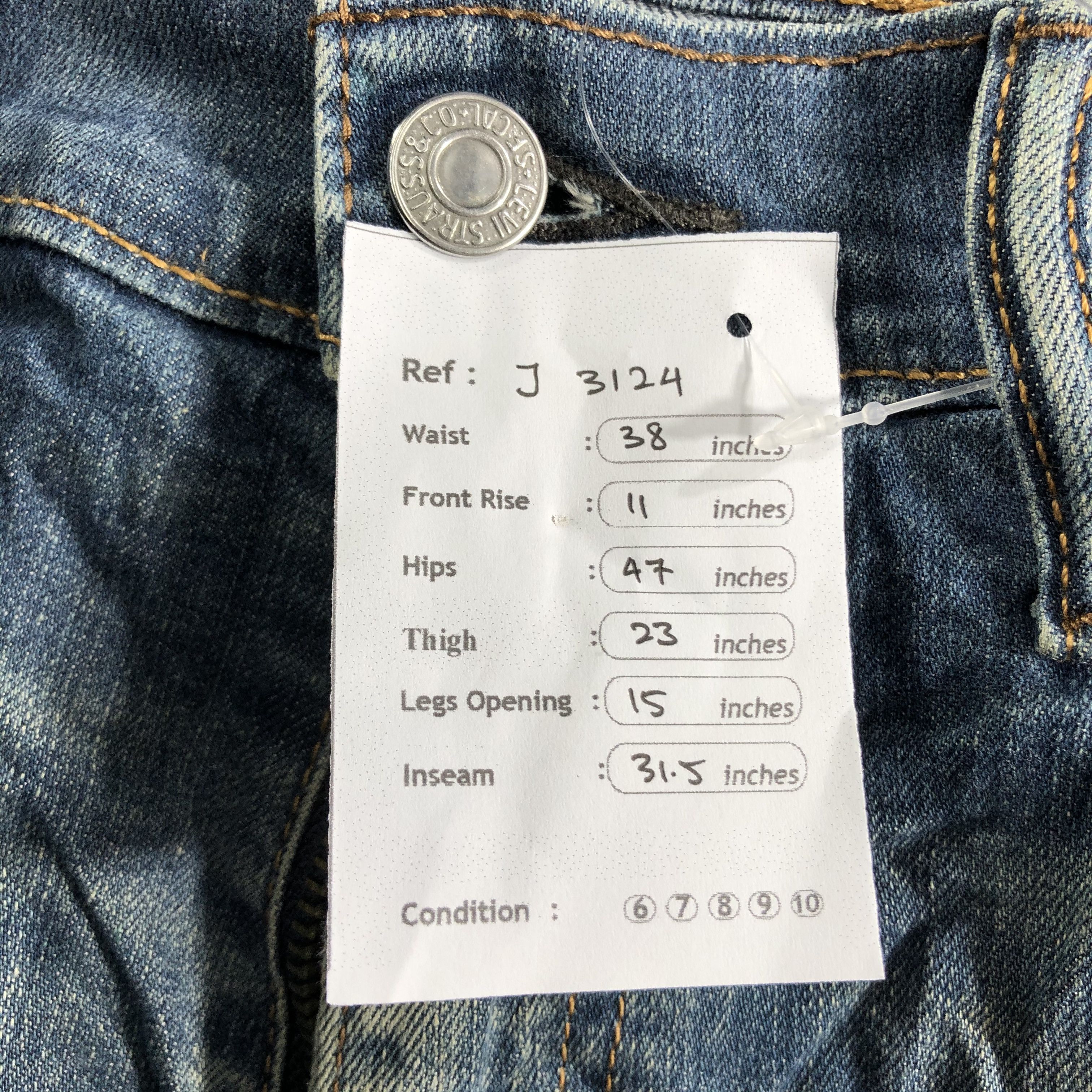 Levi's Vintage Blue Wash Levis 541 Jeans-J3124 Size US 38 / EU 54 - 11 Thumbnail