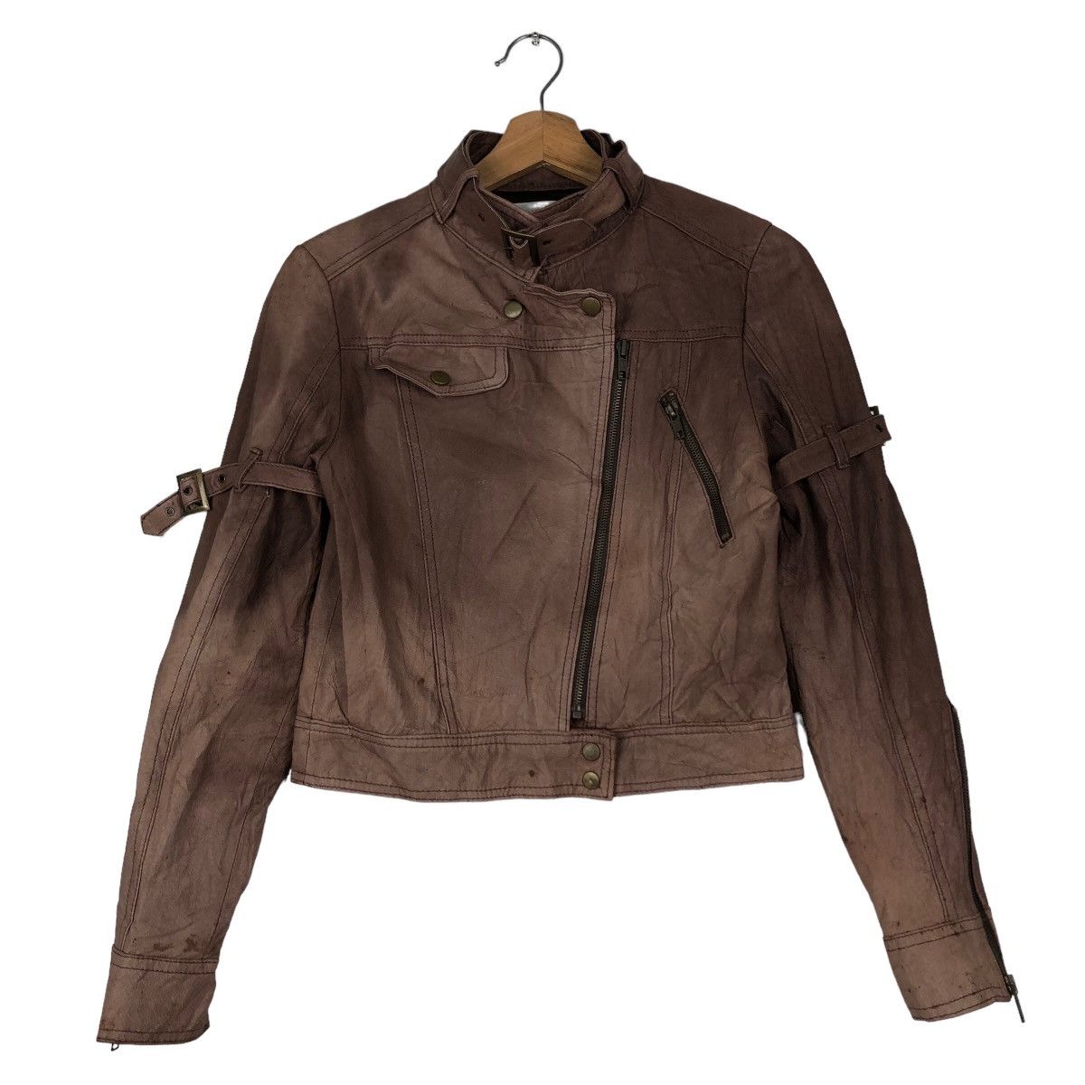 🔥Cropped Biker Bondage Parachute Jacket Dude Japan