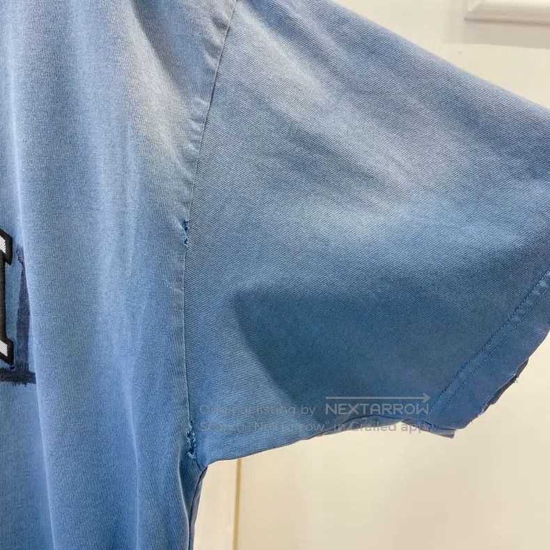 Balenciaga Balenciaga Blue Letter Short Sleeve Size US XS / EU 42 / 0 - 5 Thumbnail