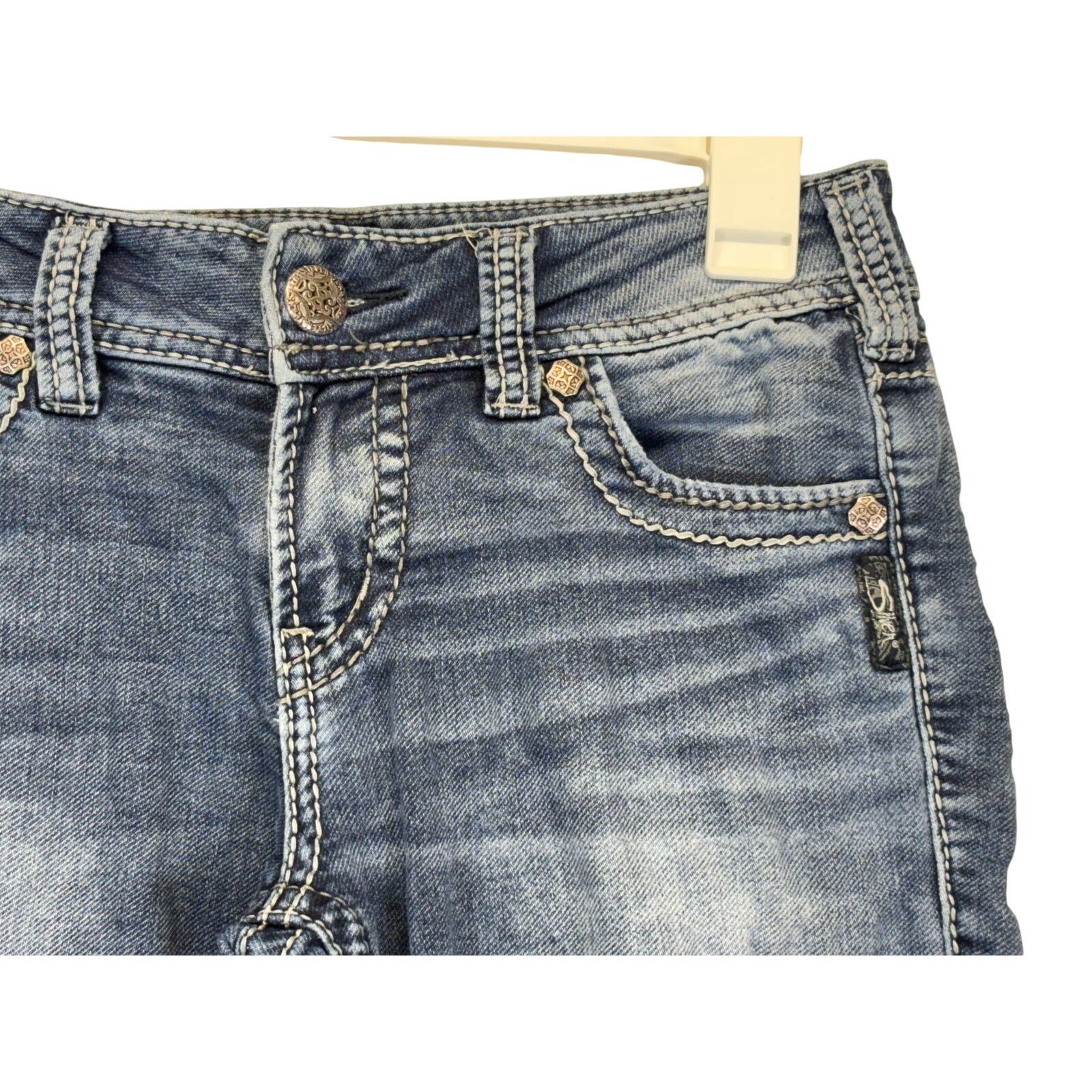 The Unbranded Brand Silver Jeans Suki Mid Straight Women’s 27x32 Stretch Jeans Size 27" / US 4 / IT 40 - 11 Thumbnail