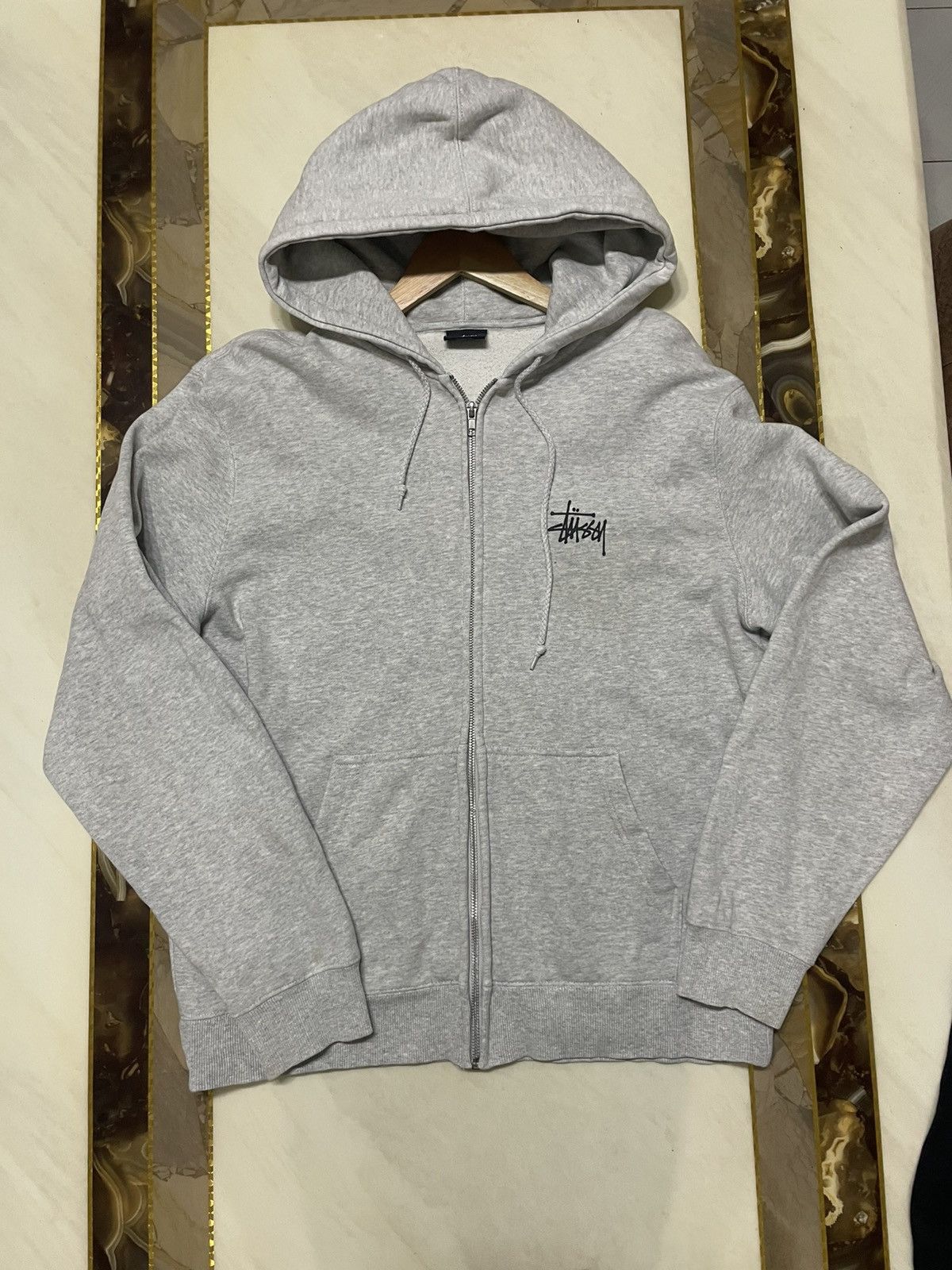 Stussy スコーピオン ジップアップパーカー グレー Stussy Stussy Zip-Up Scorpion Hoodie | Grailed