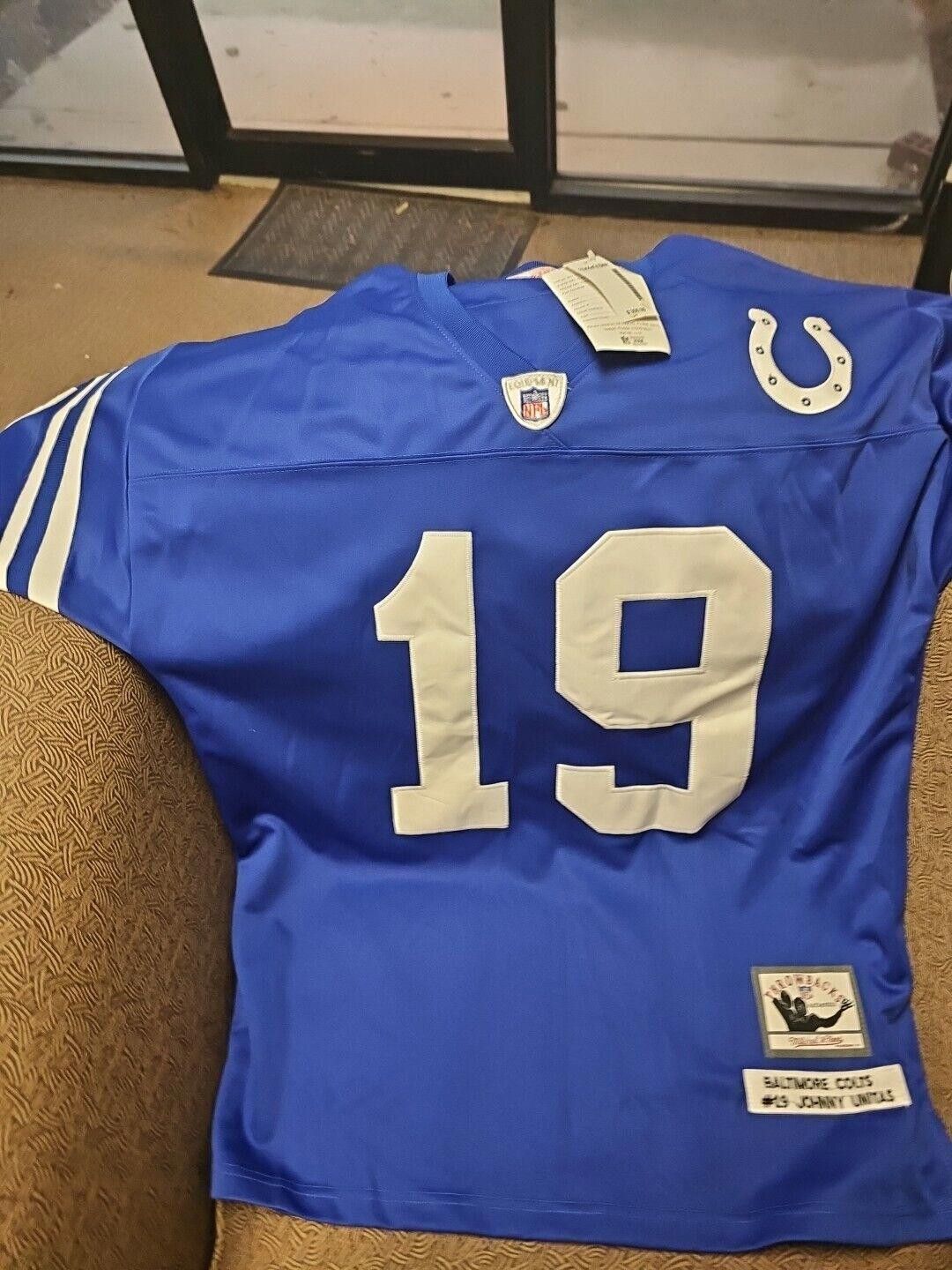 Johnny Unitas #19 Colts Mitchell & Ness Sz 48 New W/Tag