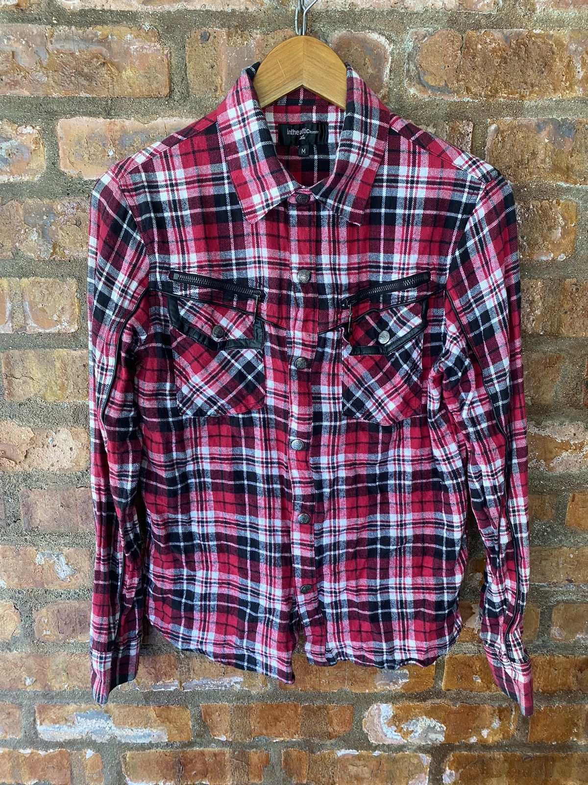 In The Attic × Japanese Brand × PPFM Iconic Red checked punk zipper Size US S / EU 44-46 / 1 - 2 Thumbnail