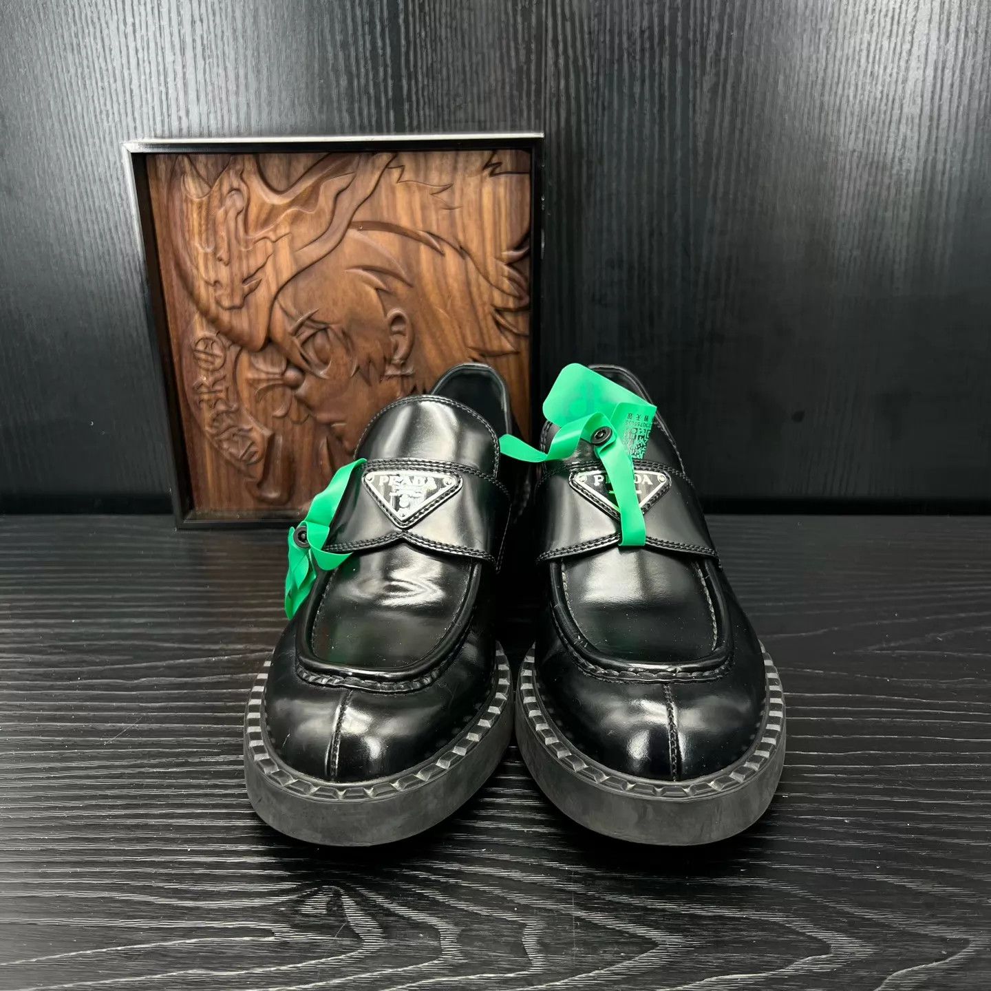 Prada PRADA Chocolate Loafer Black Near New Worn 2x Size US 8.5 / IT 38.5 - 3 Thumbnail
