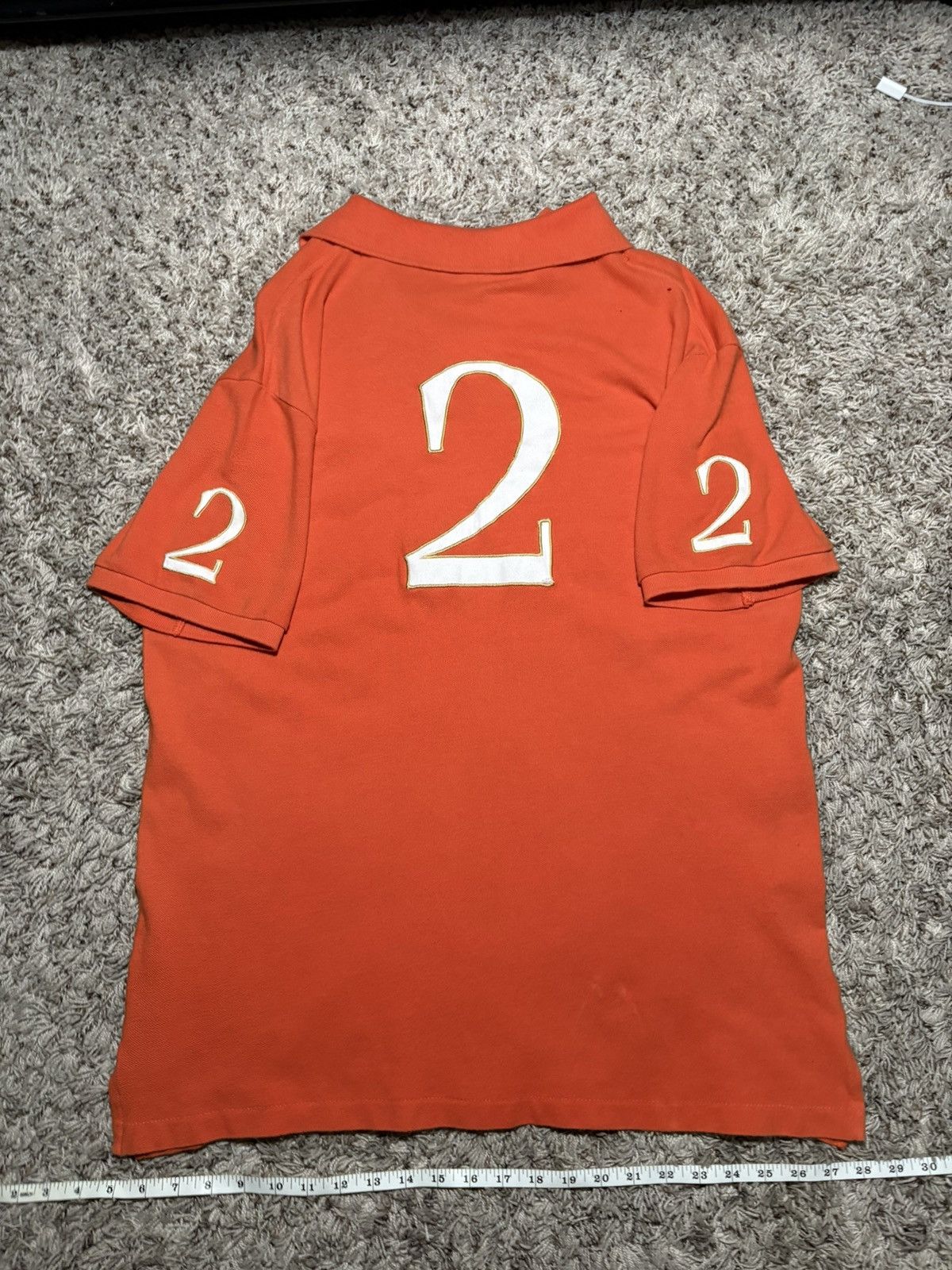 Polo Ralph Lauren Polo Ralph Lauren Blackwatch Polo Orange Tee Size US XL / EU 56 / 4 - 4 Thumbnail
