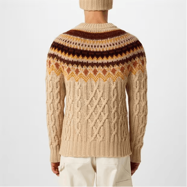 Moncler Patterned Jacquard Wool Sweater Size US L / EU 52-54 / 3 - 3 Thumbnail