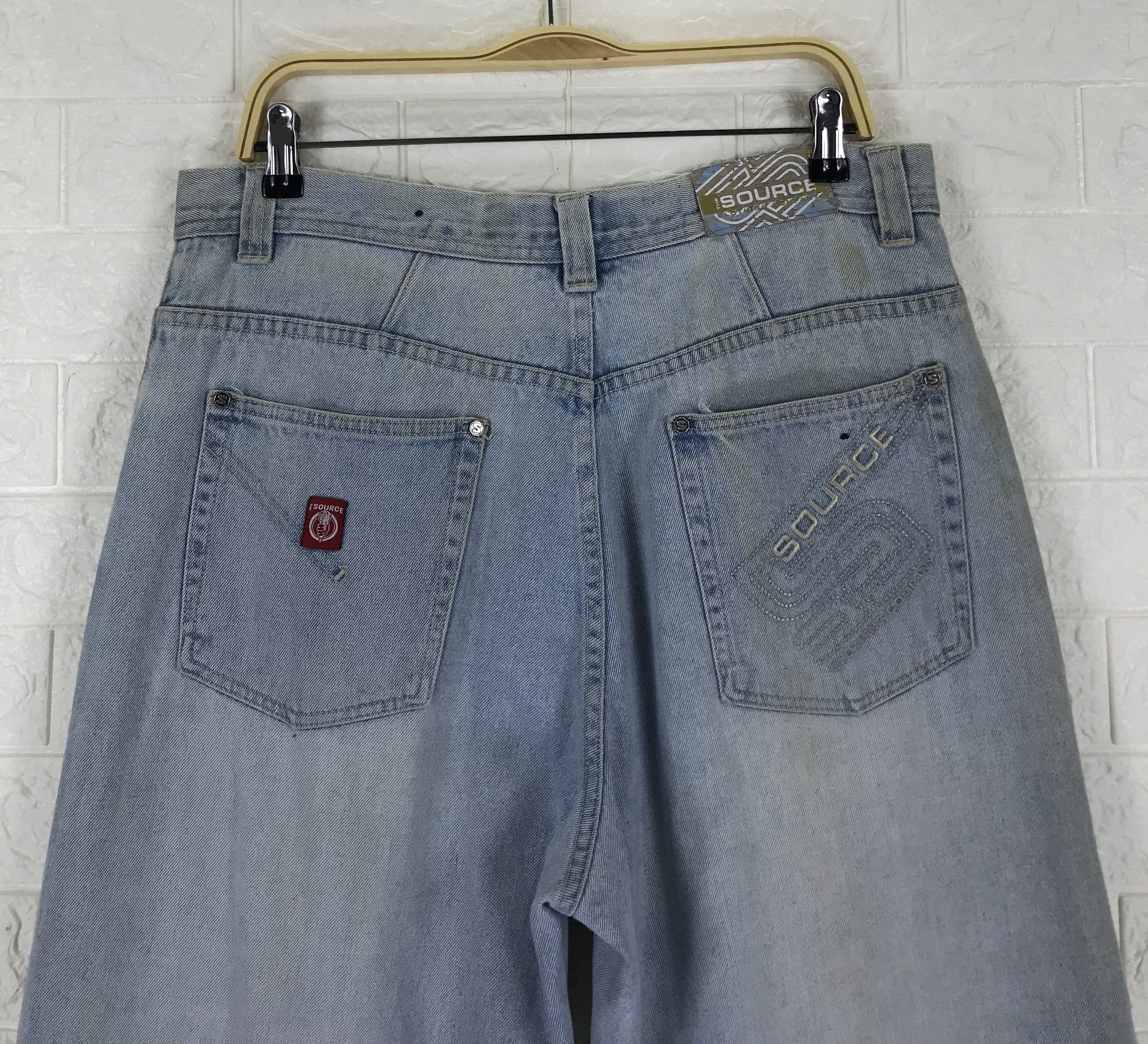 Japanese Brand Vintage Source DNM Patched Wide Baggy Jeans Size US 34 / EU 50 - 6 Thumbnail