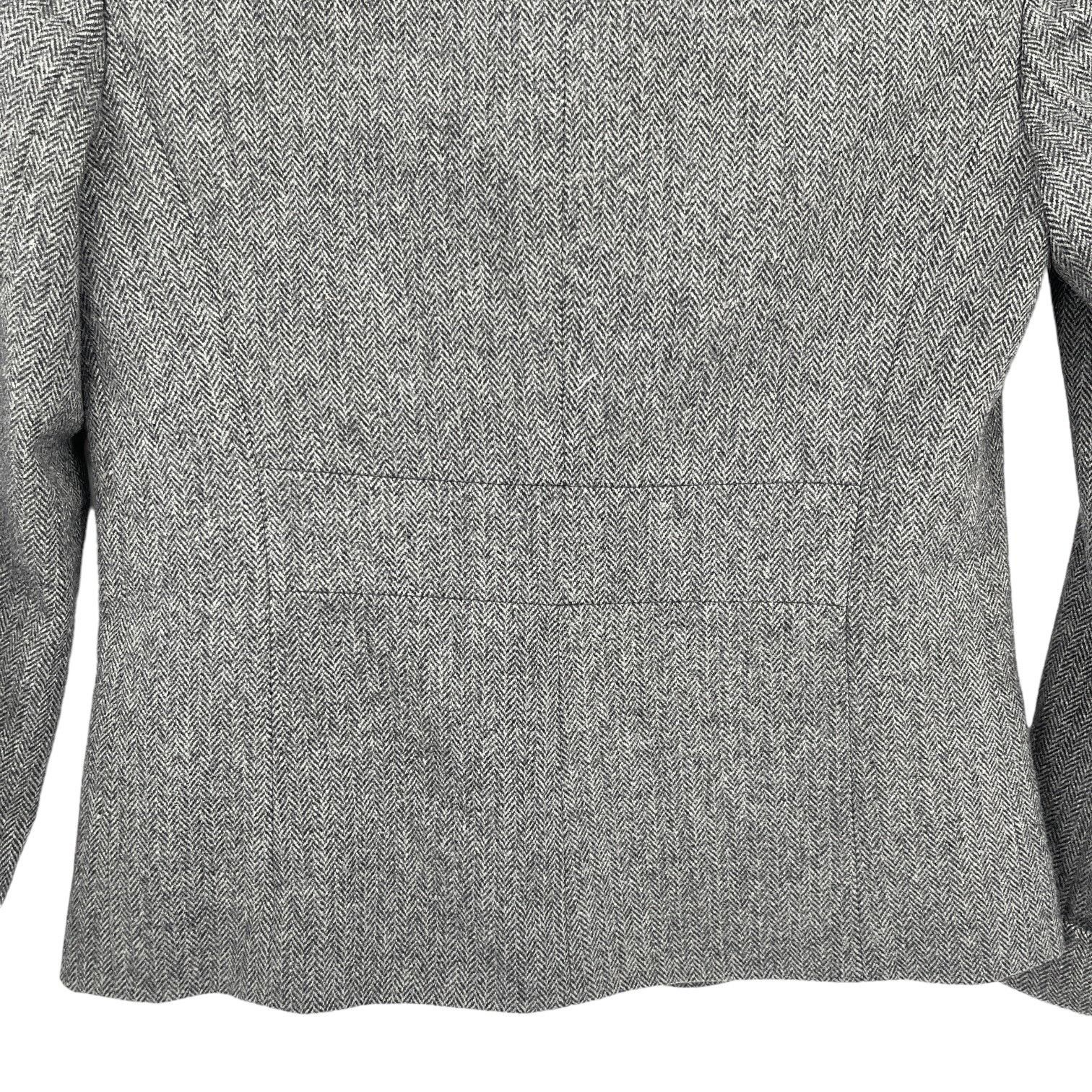J.Crew J Crew Womens Herringbone Tweed Gray Black Blazer Jacket 2 Size S / US 4 / IT 40 - 7 Thumbnail