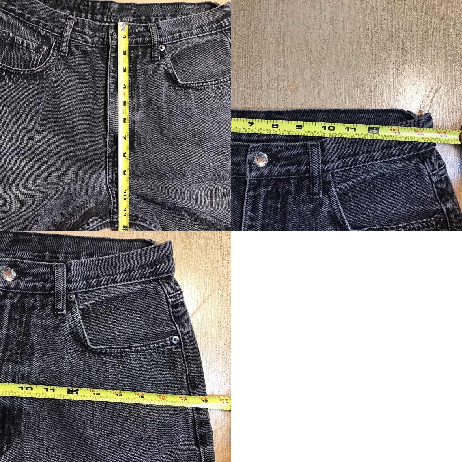 Bugle Boy VINTAGE Bugle Boy Jeans Womens 29x26 Cropped Denim Black 90s Skater Grunge Lightweight Distressed Cropped Metal Zipper Button Womens Size 29" - 8 Thumbnail