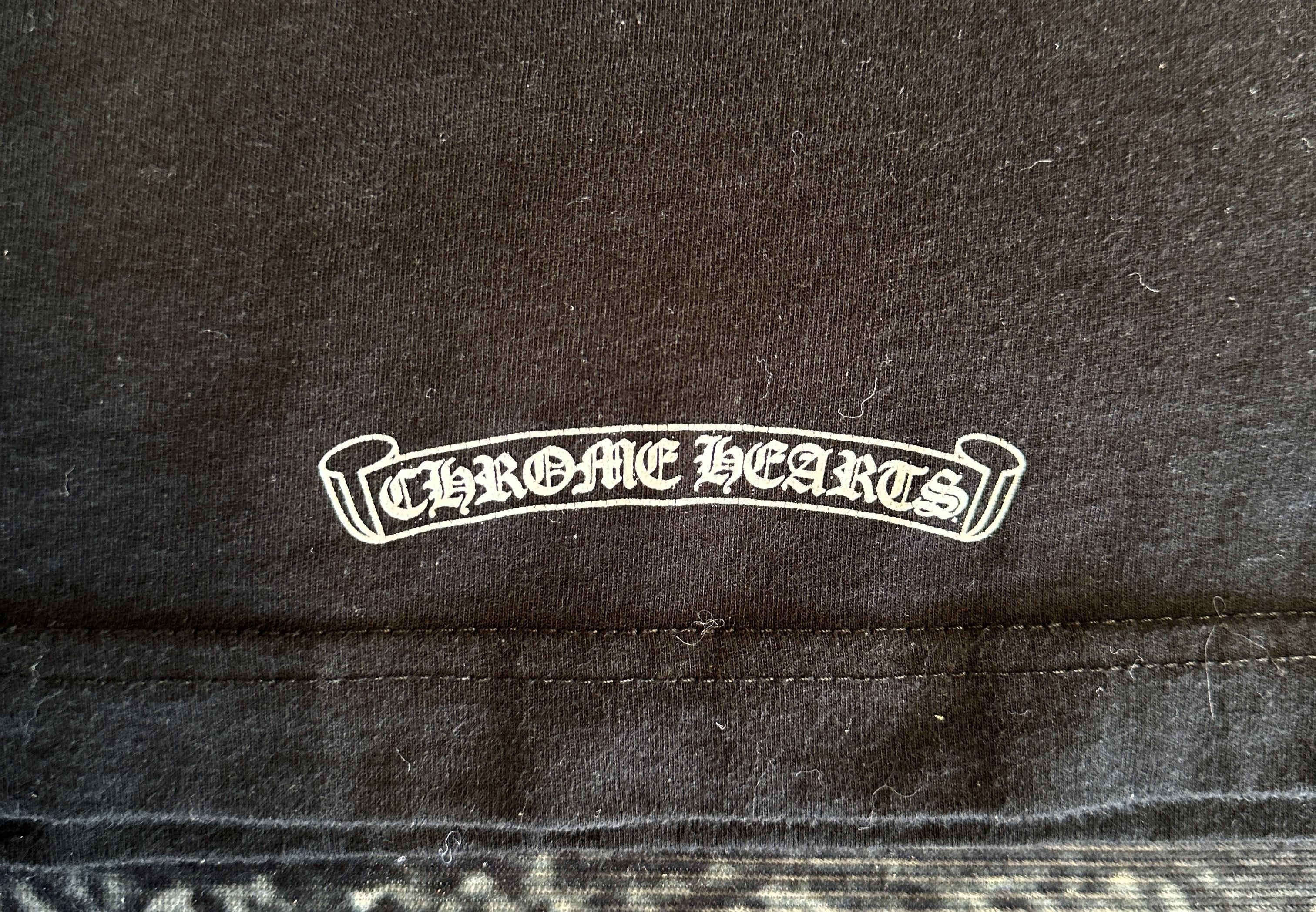 Chrome Hearts Chrome Hearts Classic Neck Logo Print Tee Black Size US M / EU 48-50 / 2 - 3 Thumbnail
