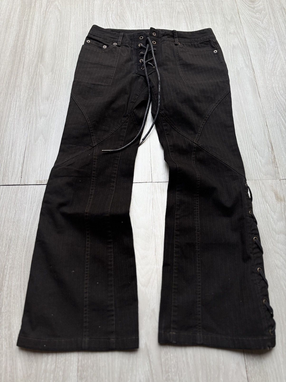 Tornado Mart python flare pants bolan 黒蛇 Tornado Mart python flare pants bolan 黒蛇 - メルカリ