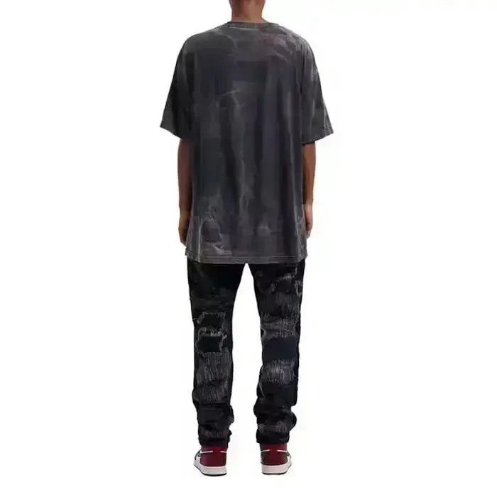Japanese Brand Black Distressed Denim Jeans Size US 32 / EU 48 - 3 Thumbnail