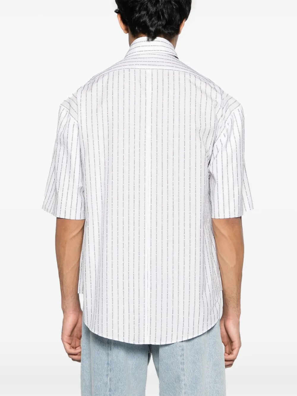 Vivienne Westwood o1y0525 Logo Patterned Shirt in White/Black Size US M / EU 48-50 / 2 - 4 Thumbnail