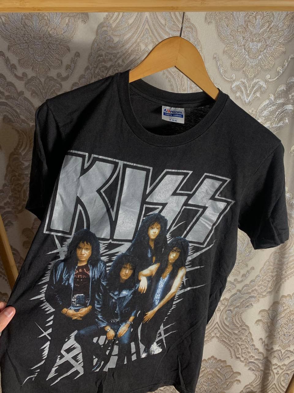 Vintage VERY RARE HANES KISS 1990 ROCK T-SHIRT WORLD TOUR METAL PUNK Size US M / EU 48-50 / 2 - 2 Thumbnail