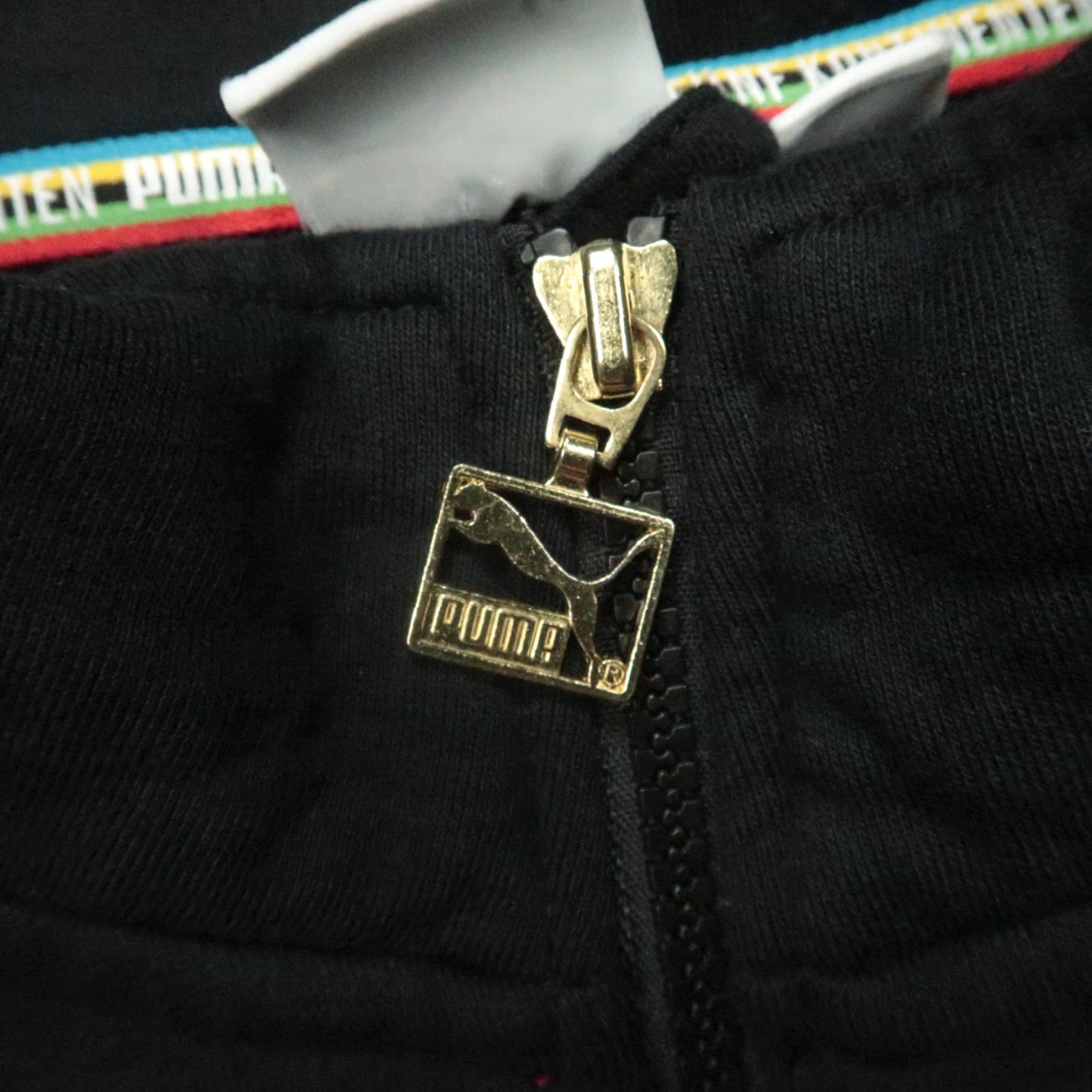 Puma Puma Jacket Mens Medium Black TFS Unity Full Zip Pockets Track Rainbow Jacket Size US M / EU 48-50 / 2 - 3 Thumbnail