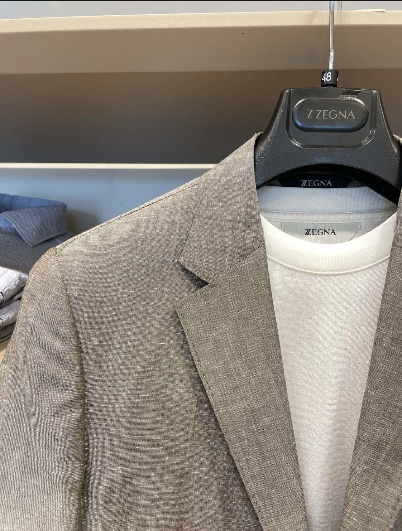 Ermenegildo Zegna × Z Zegna Zegna linen blazer casual kaki Size 48R - 3 Thumbnail