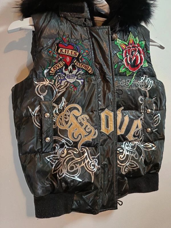 Ed Hardy Vintage 2000s Ed Hardy Snow Puffer Vest Down Jacket Size S / US 4 / IT 40 - 5 Thumbnail
