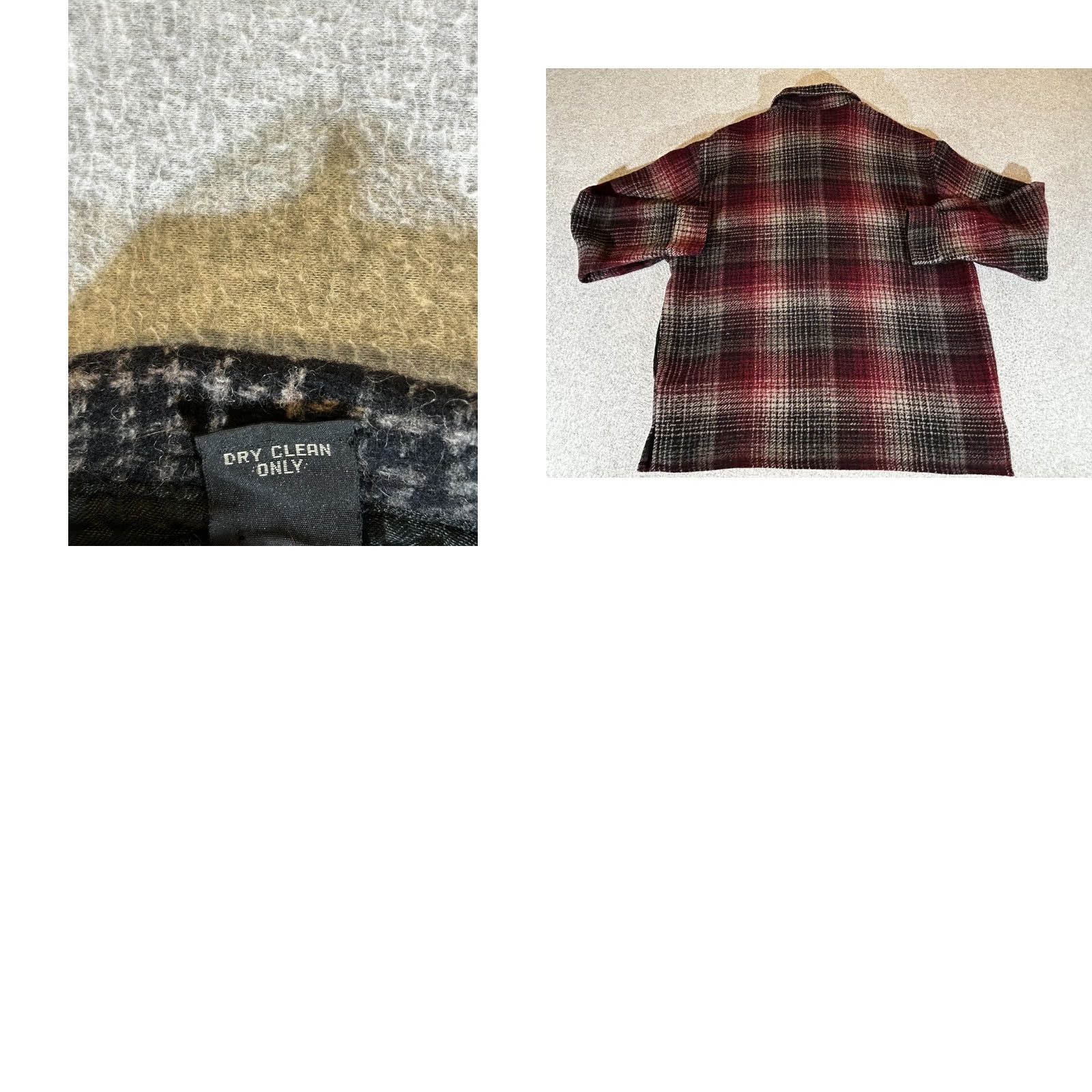 Vintage Vintage Thumbs Up Mens Wool Plaid Overcoat Jacket Coat Shacket Mid-Length Button Single-Breasted Outdoor Winter Casual Size M Red Size US M / EU 48-50 / 2 - 8 Thumbnail