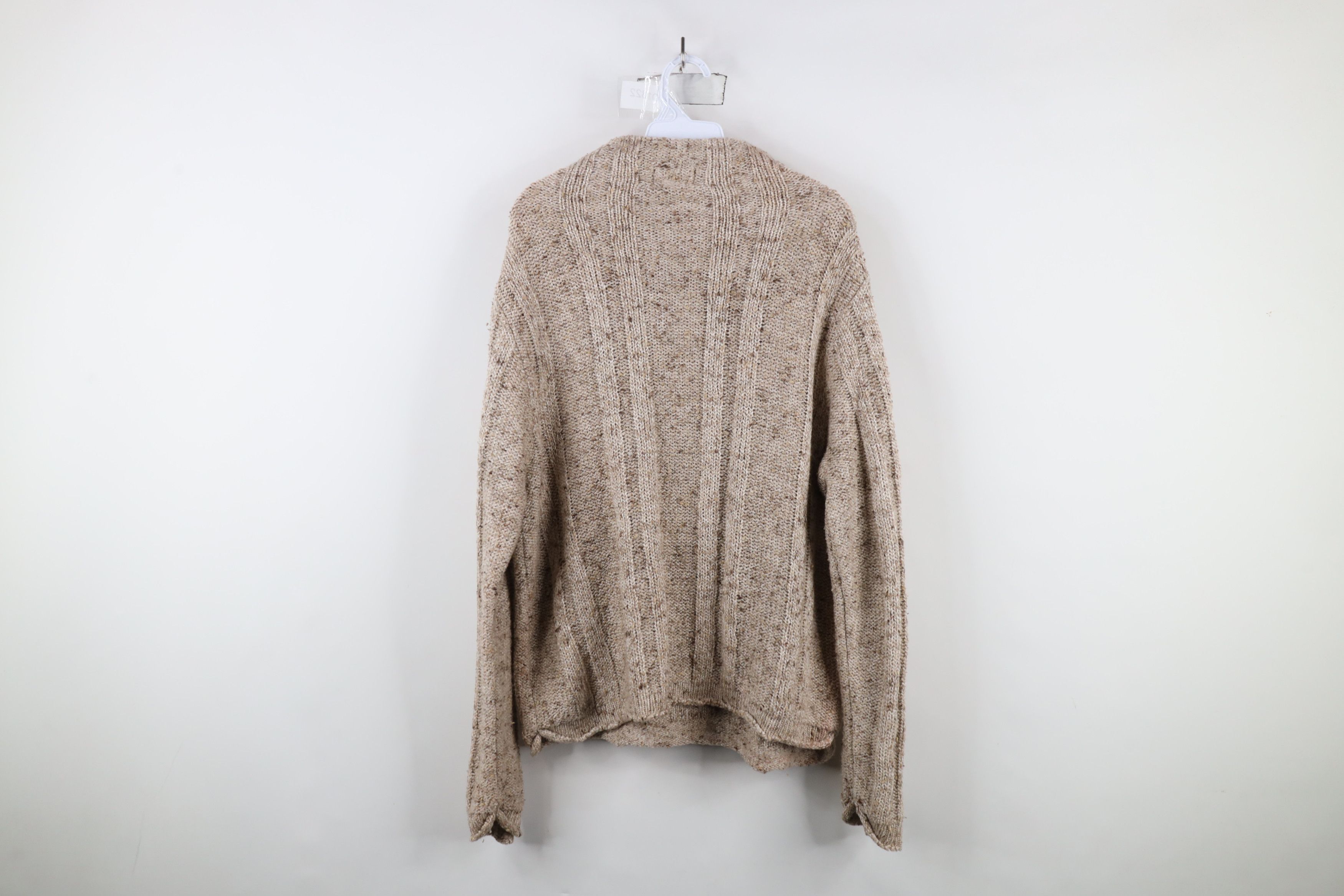 Vintage Vintage 90s Streetwear Marled Ribbed Knit Sweater Brown Size XL / US 12-14 / IT 48-50 - 5 Thumbnail