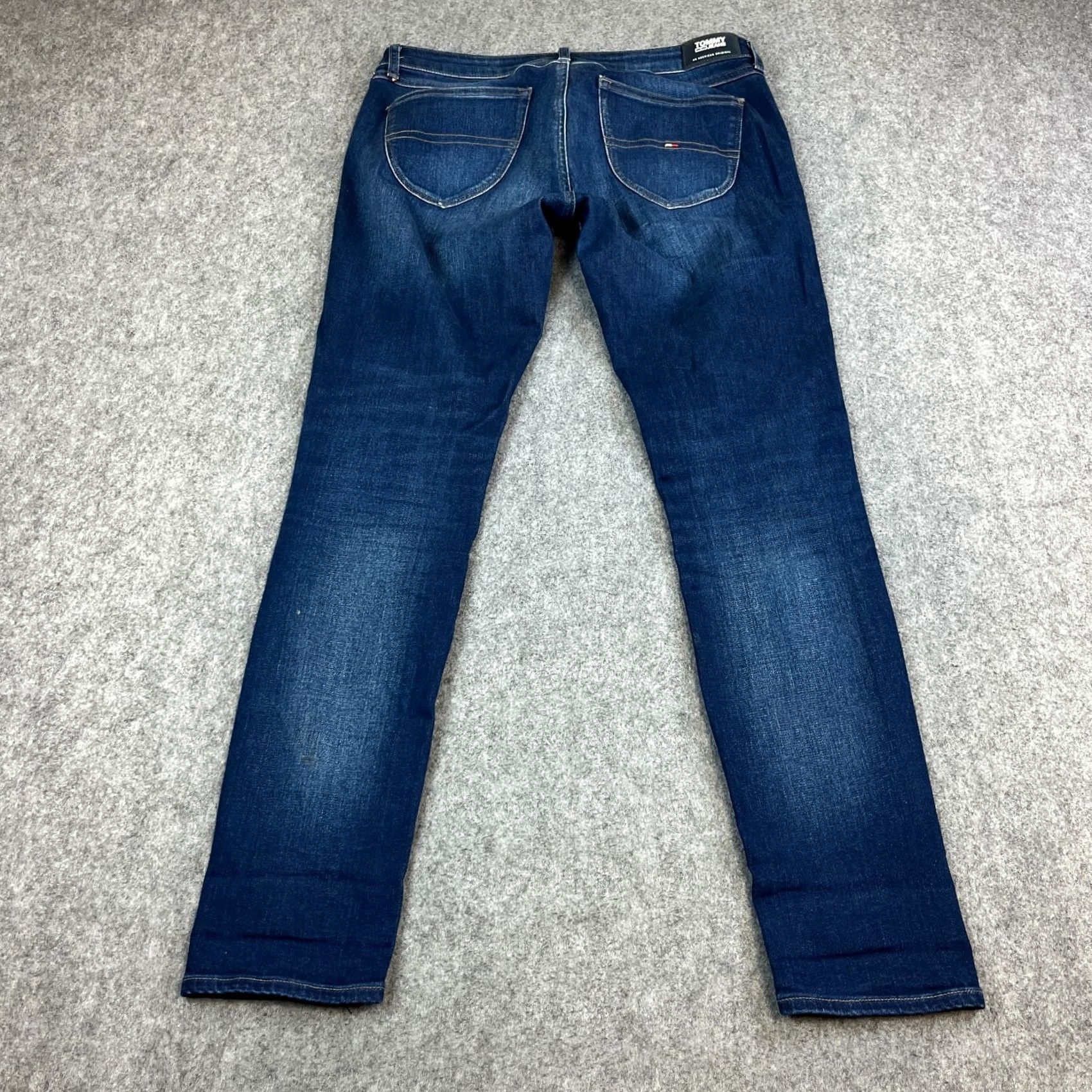 Tommy Hilfiger Tommy Hilfiger Womens Jeans Slim Skinny 32 12 Dark Blue Stretch Denim Slimming Pockets 5-Pocket Design Jeans Tailored Regular Size 34" / US 12 / IT 48 - 2 Thumbnail