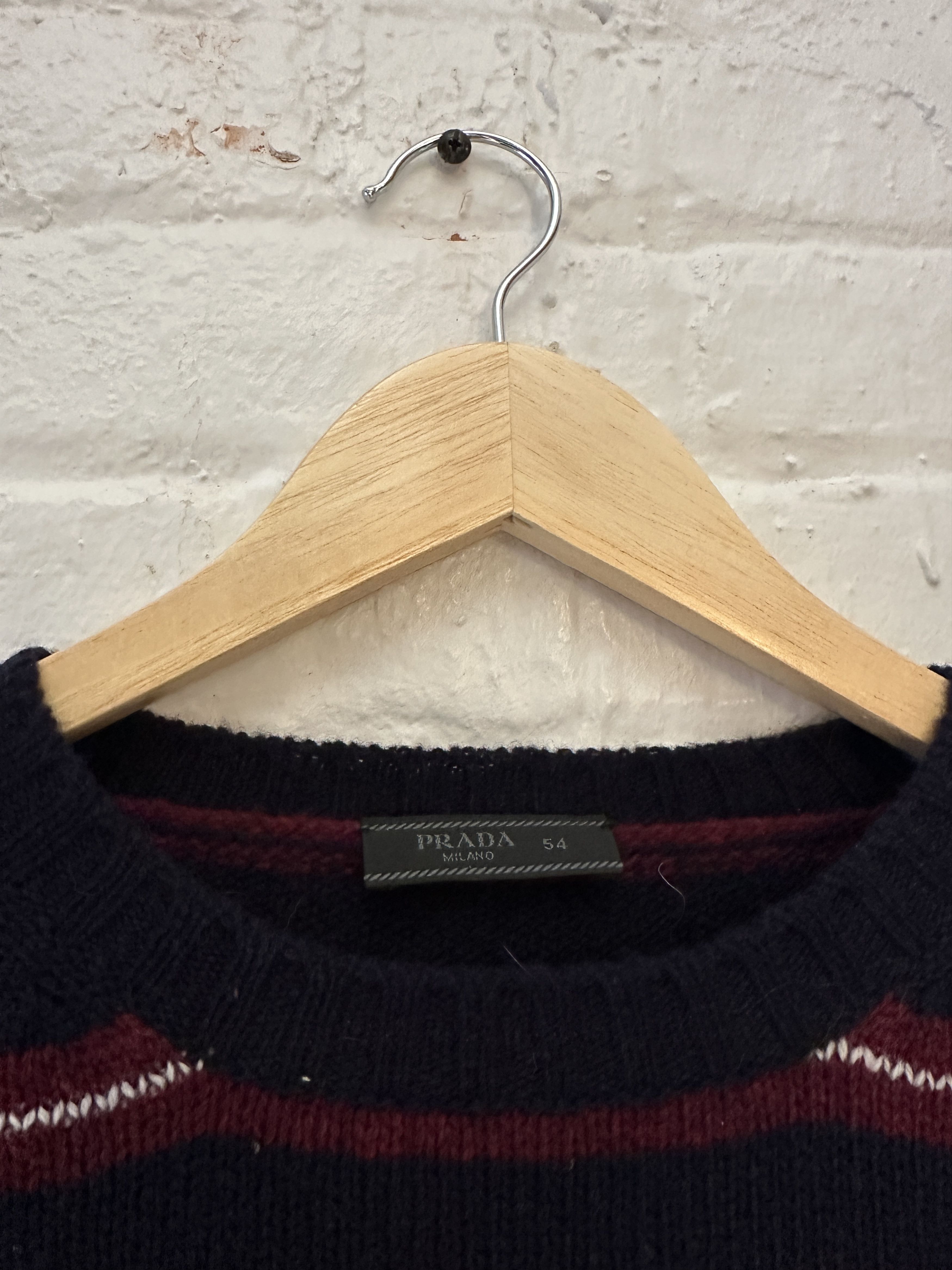 Prada Prada Striped Wool Sweater Size US XL / EU 56 / 4 - 2 Thumbnail