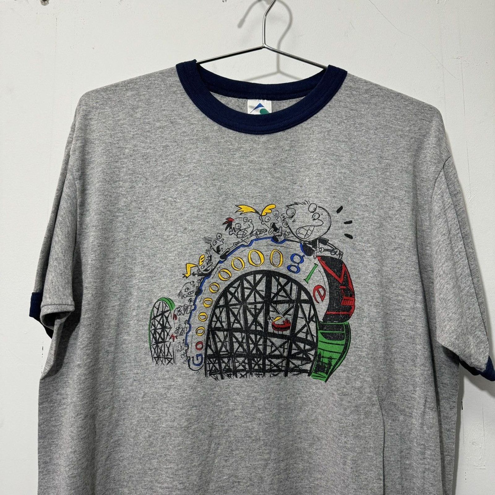 Vintage Google Rollercoaster Ringer Tee Size US L / EU 52-54 / 3 - 1 Thumbnail