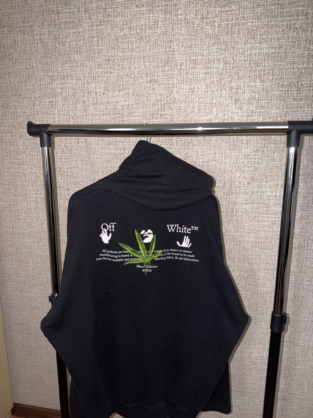 Off-White OFF WHITE HIGH WEED BLACK HOODIE Size US M / EU 48-50 / 2 - 2 Thumbnail