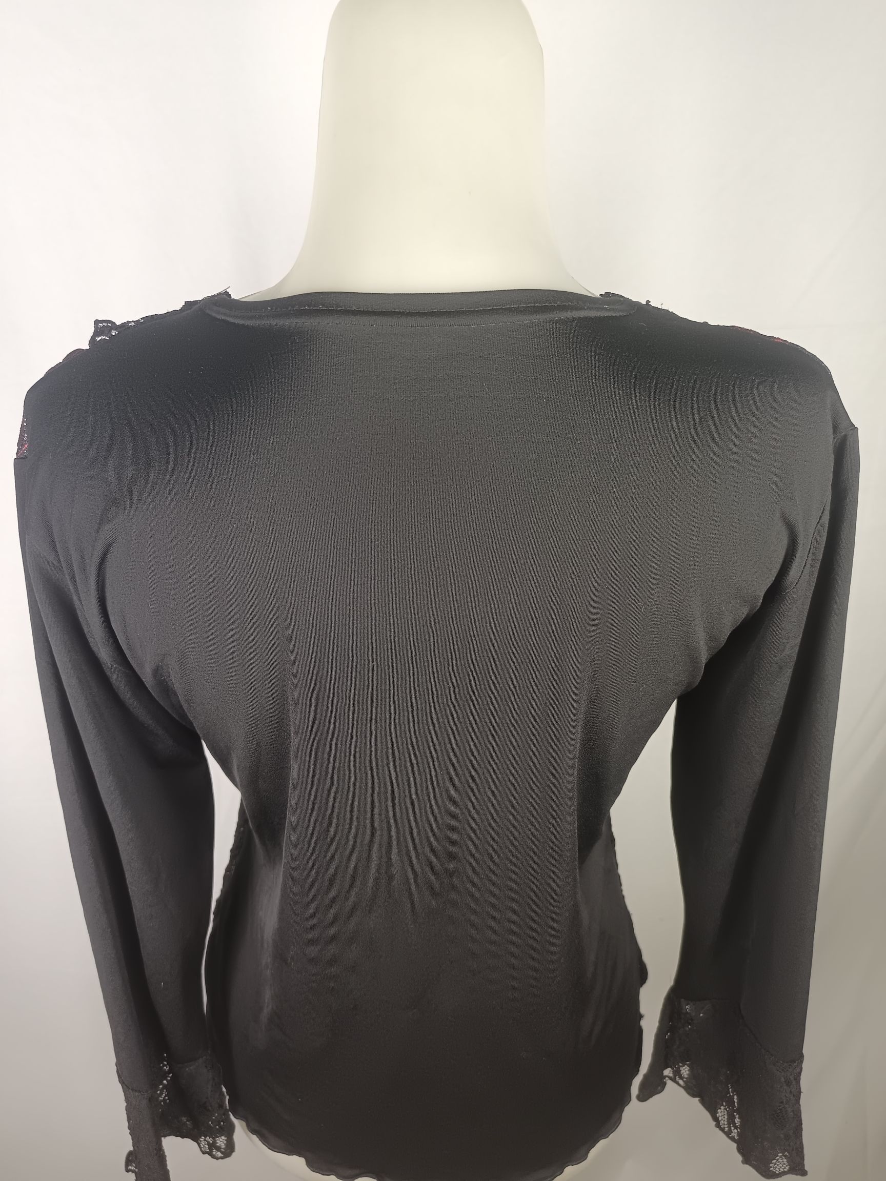 Japanese Brand × Vintage Women's Black Lace Blouse Size M / US 6-8 / IT 42-44 - 9 Thumbnail