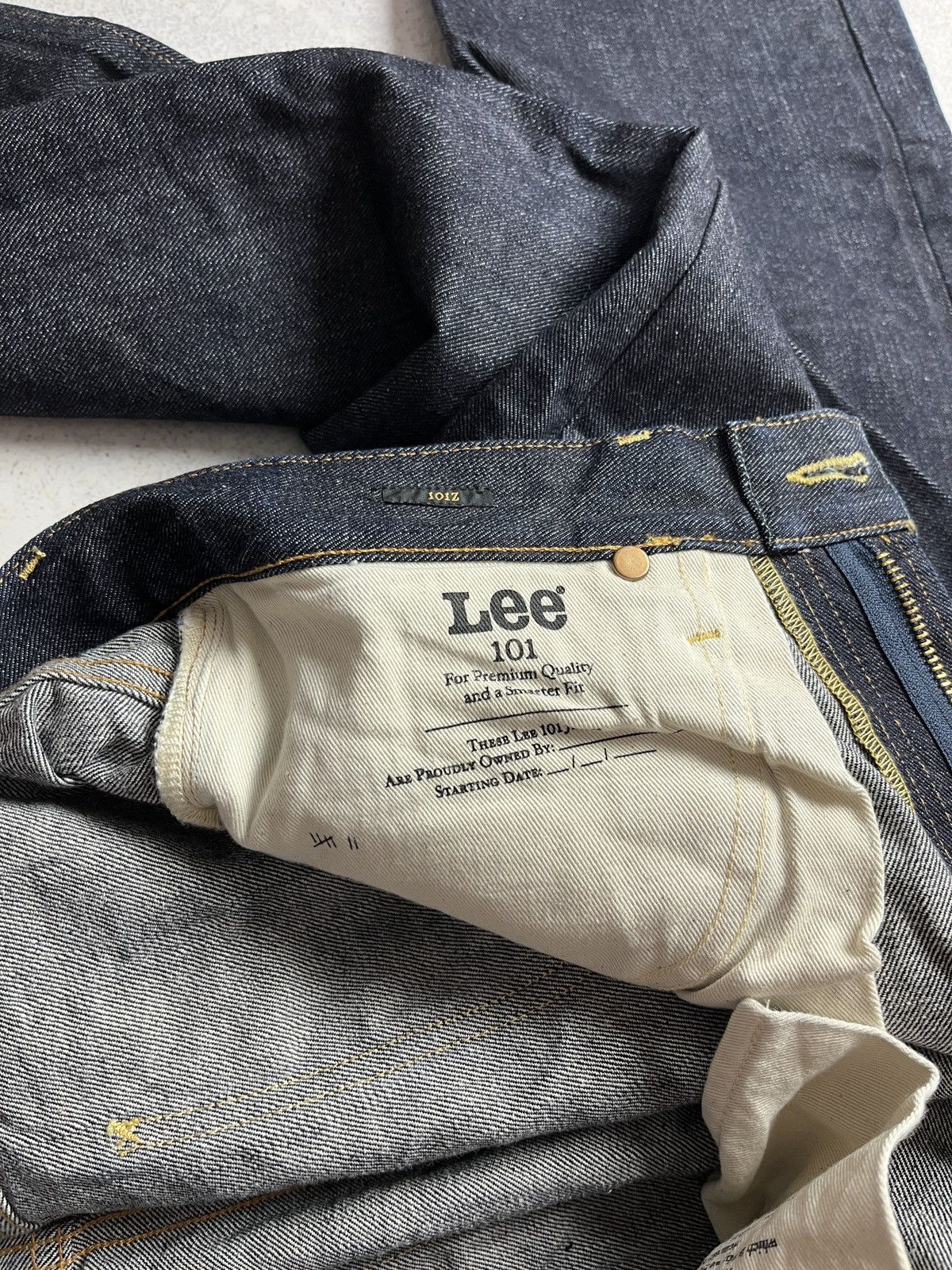 Lee DDP Lee Jeans 32x32 Mens 101Z Raw Selvedge Denim Jeans Size US 32 / EU 48 - 9 Thumbnail