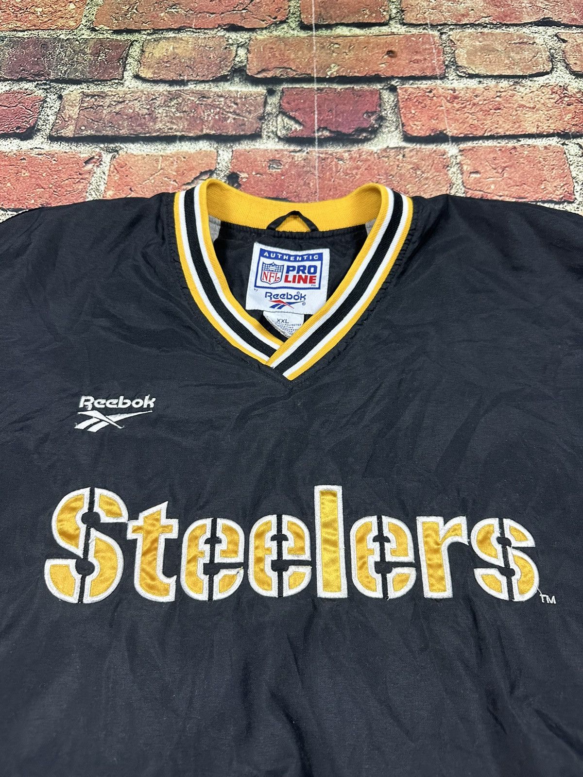 NFL × Reebok × Vintage Vintage Pittsburgh Steelers NFL Pro Line Windbreaker Jacket Size US XXL / EU 58 / 5 - 6 Thumbnail