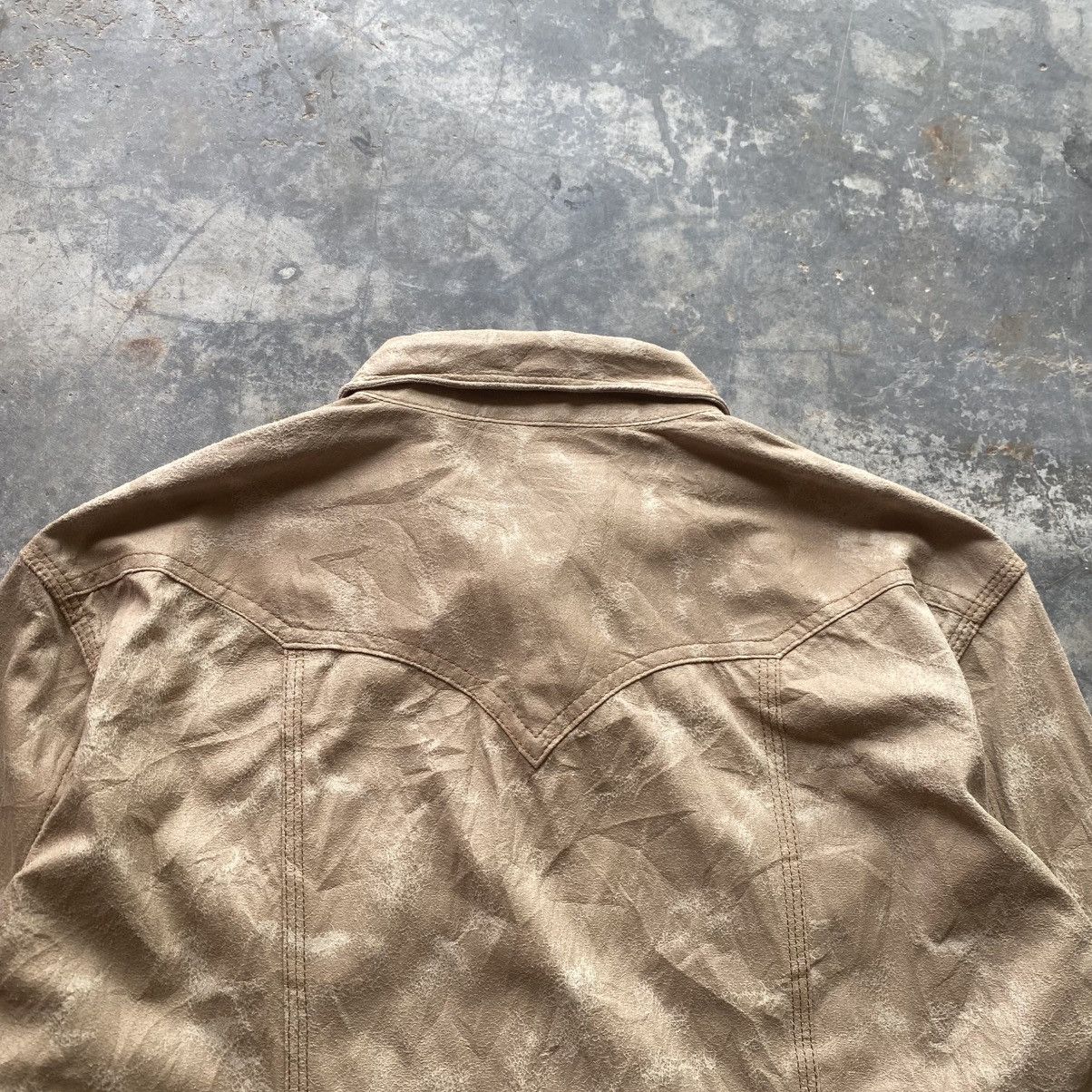 HIDEAWAYS Vintage Leather Looked Western Shirt Size US M / EU 48-50 / 2 - 7 Thumbnail
