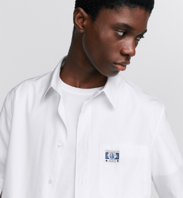 Dior o1w1db10625 Dior Charm Short-Sleeved Shirt in White Size US S / EU 44-46 / 1 - 5 Thumbnail