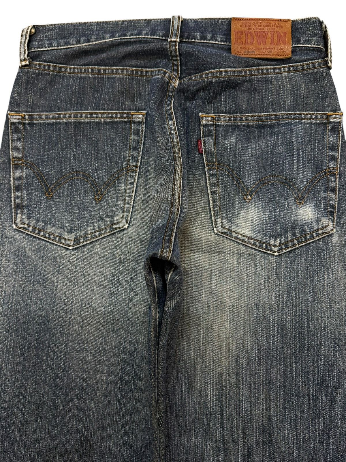Edwin Vintage 90s Edwin 503 Faded Wash Distressed Wide Leg Baggy Size US 28 / EU 44 - 4 Thumbnail