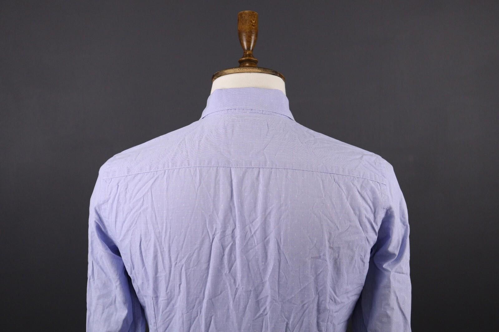 Designer Hackett London Slim Fit Blue Button Down Shirt Size S Size US S / EU 44-46 / 1 - 8 Thumbnail