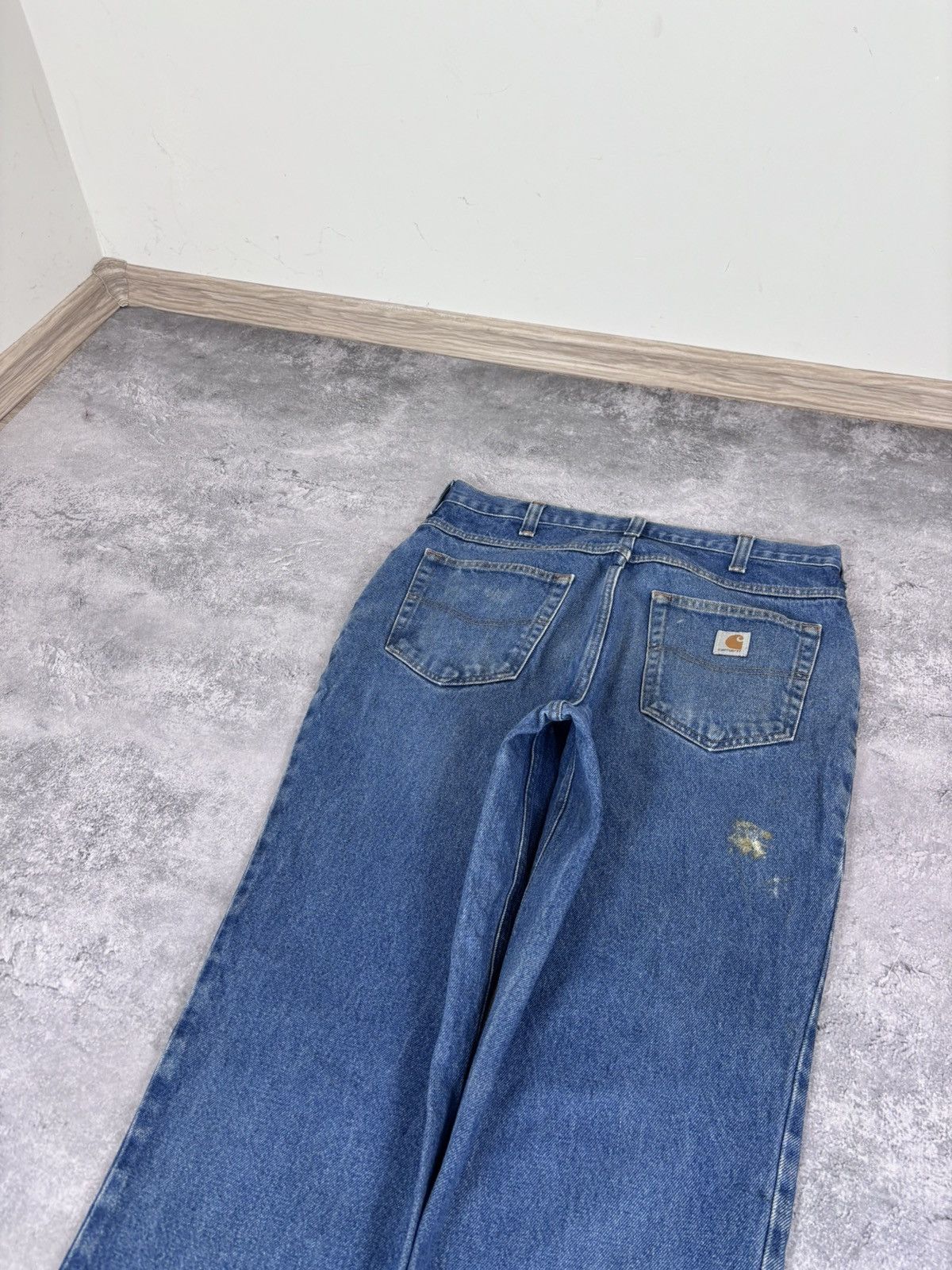 Carhartt Carhartt Men’s Blue Denim Jeans Relaxed Fit Distressed Size US 34 / EU 50 - 5 Thumbnail