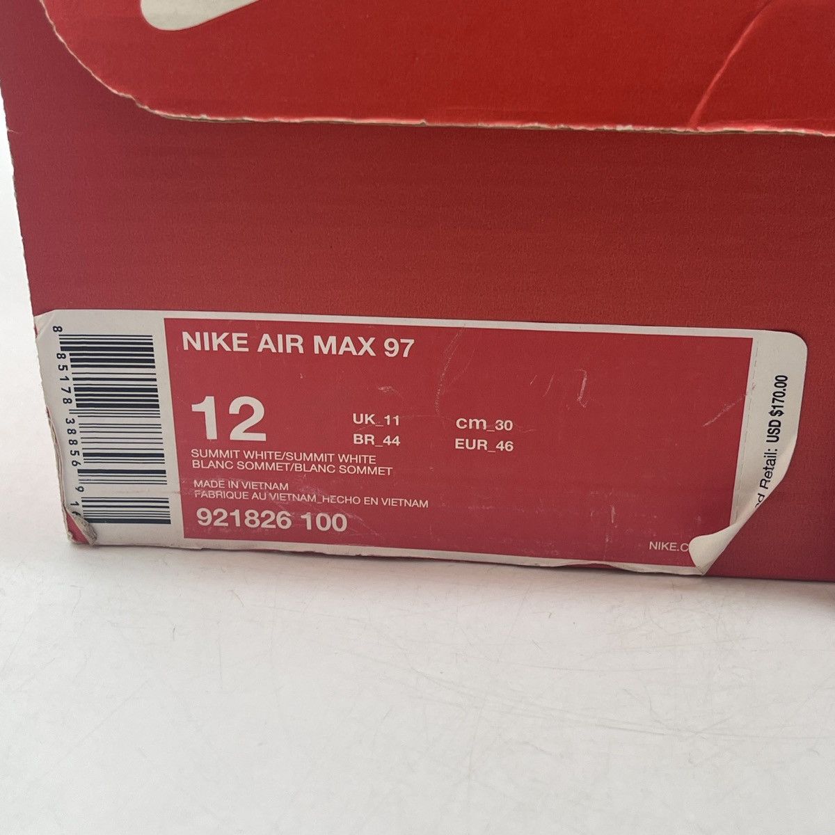 Nike Air max 97 summit white Size US 12 / EU 45 - 9 Thumbnail