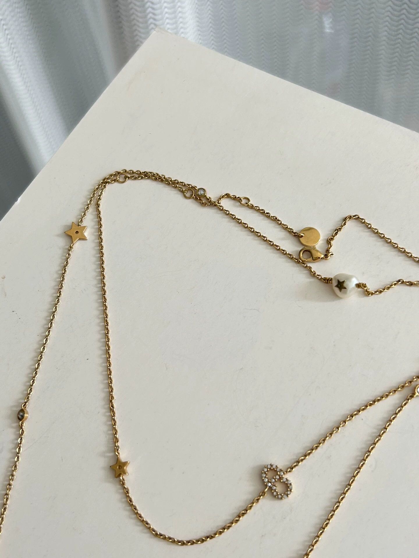 Dior Dior Pearl Diamond Alloy Layered Necklace 99 New Size ONE SIZE - 2 Thumbnail