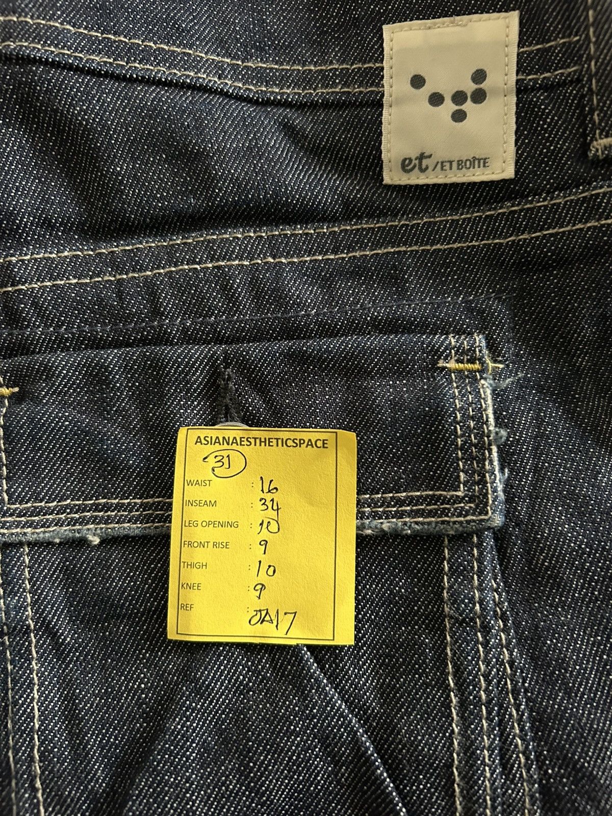 Hysteric Glamour Vintage Et Boite Jeans Wide Leg Flare Indigo Unisex Size 31" - 15 Thumbnail