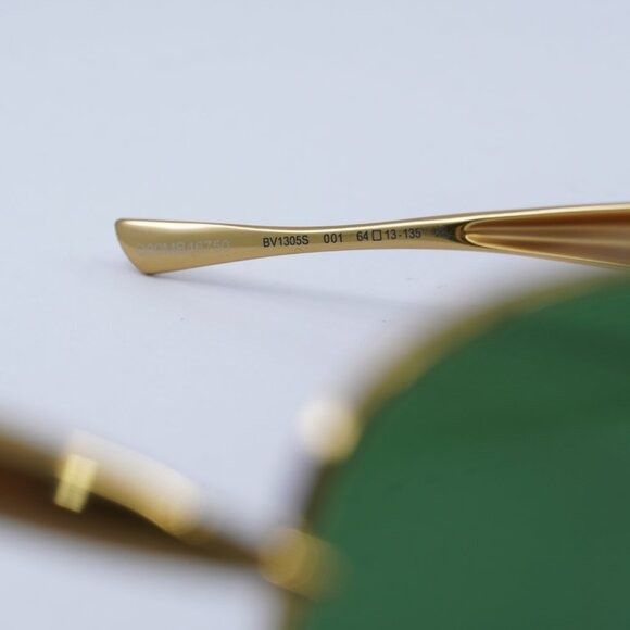 Bottega Veneta Bottega Veneta BV1305S 001 Sunglasses Gold Aviator Frame Size ONE SIZE - 8 Thumbnail