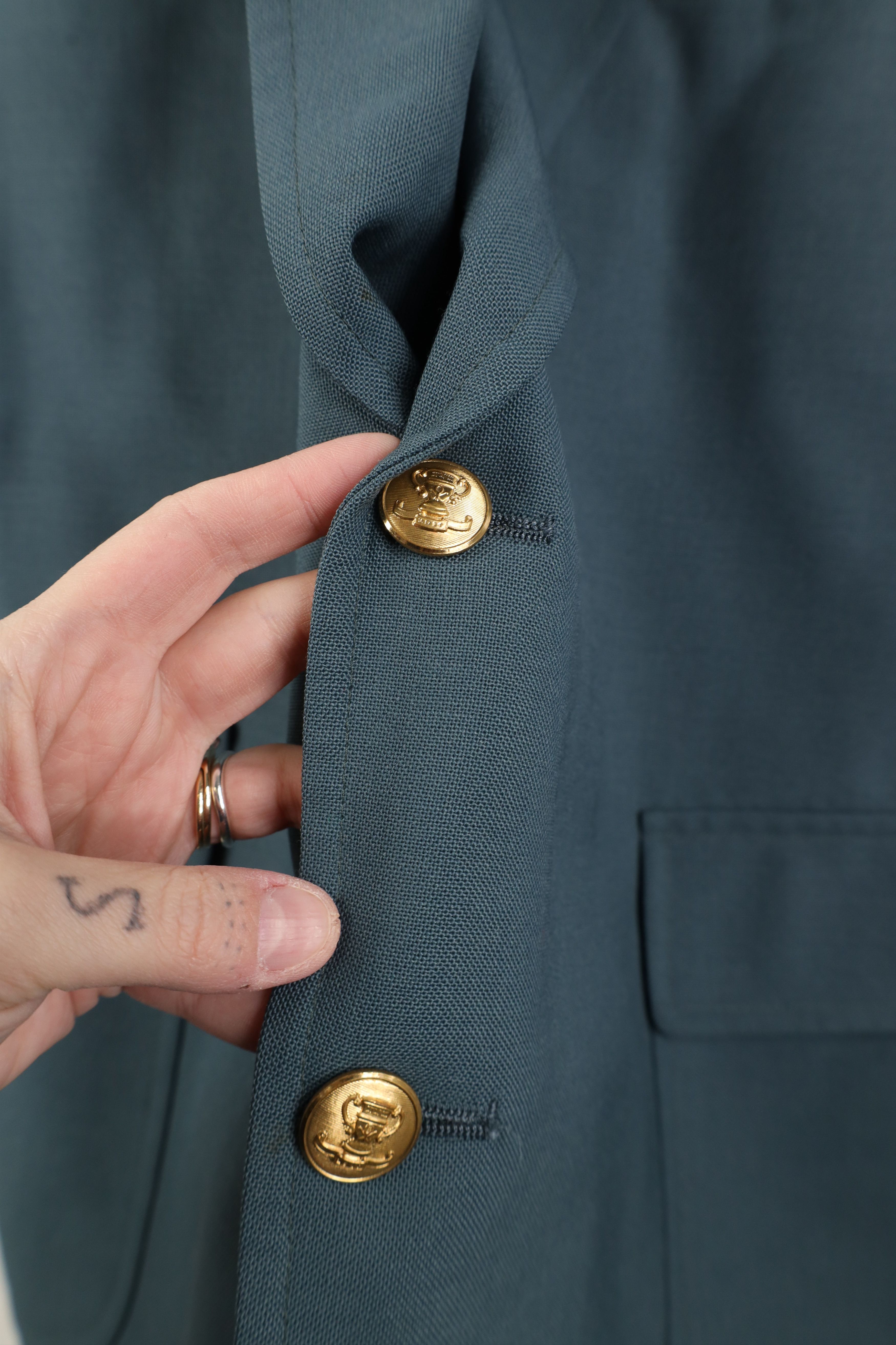 Vintage Vintage 70s Palm Beach Wool Suit Coat Blazer Jacket Blue USA Size US XXL / EU 58 / 5 - 5 Thumbnail