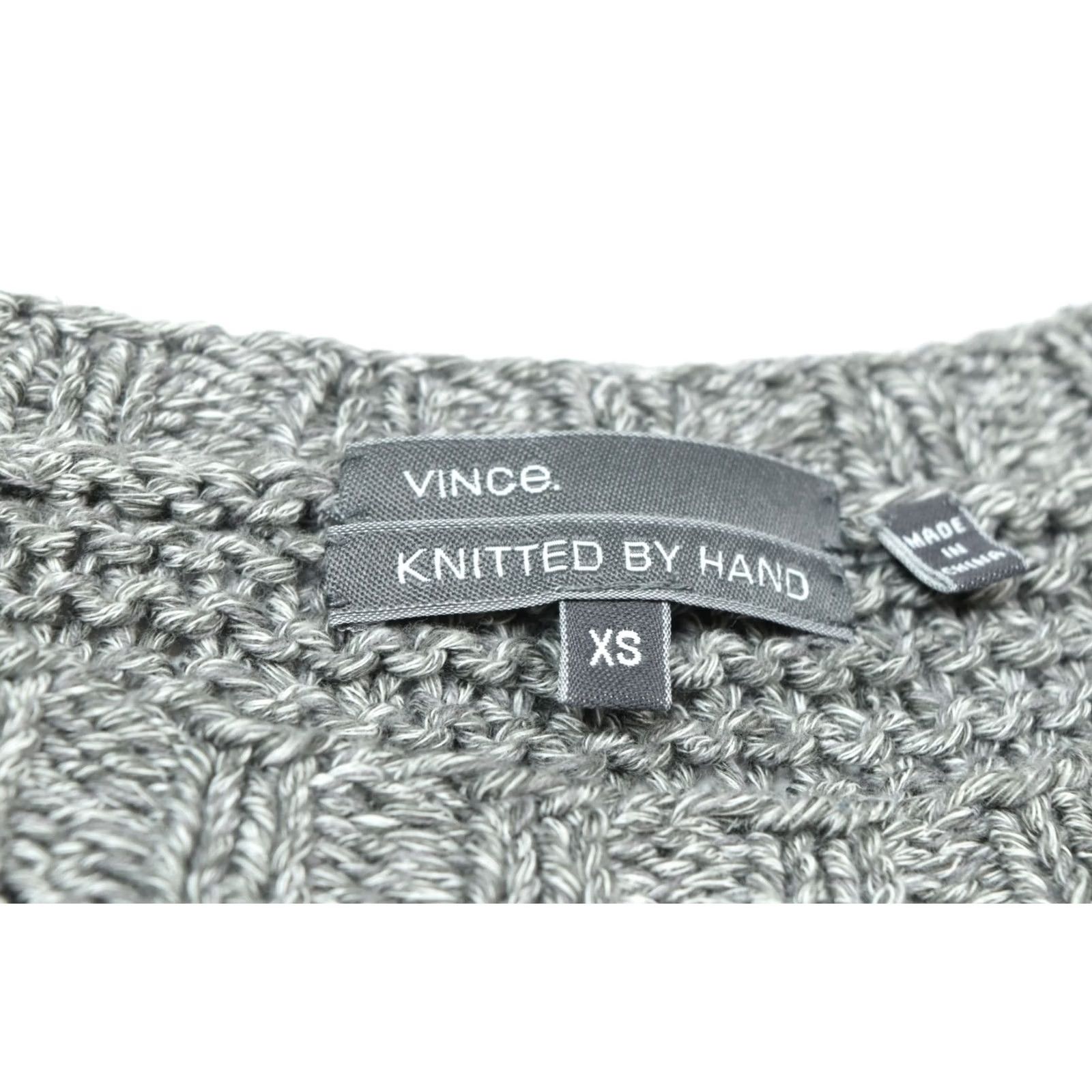 Vince Vince Gray Knit Sweater Long Sleeve Pullover Womens XS Regular Size Pullover Knit Pattern Solid Winter Fall Spring Casual Women’s Size XS / US 0-2 / IT 36-38 - 6 Thumbnail